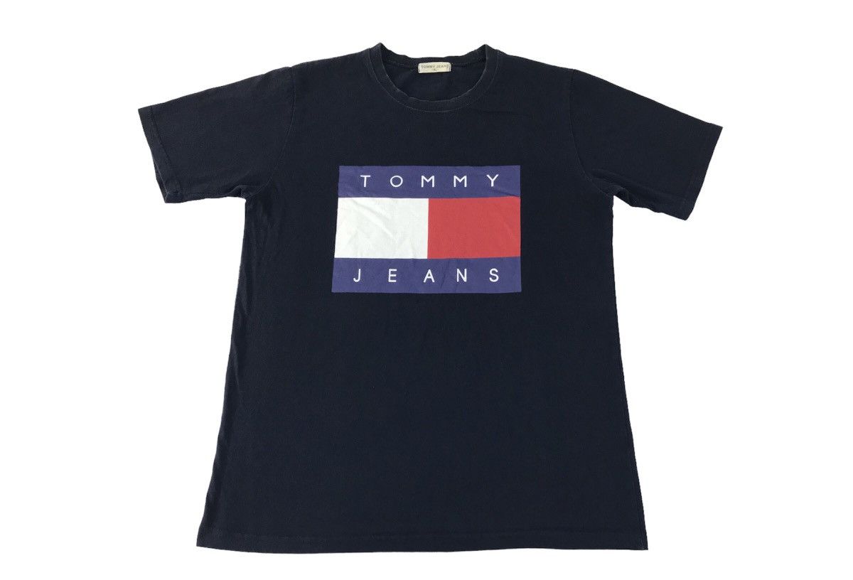 Tommy Jeans × Vintage Tommy Jeans Box Logo Graphic Screen Tee K1169J Size US M / EU 48-50 / 2 - 1 Thumbnail