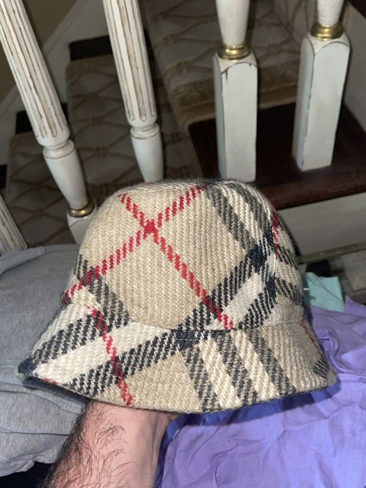 Burberry bucket hat clearance grailed