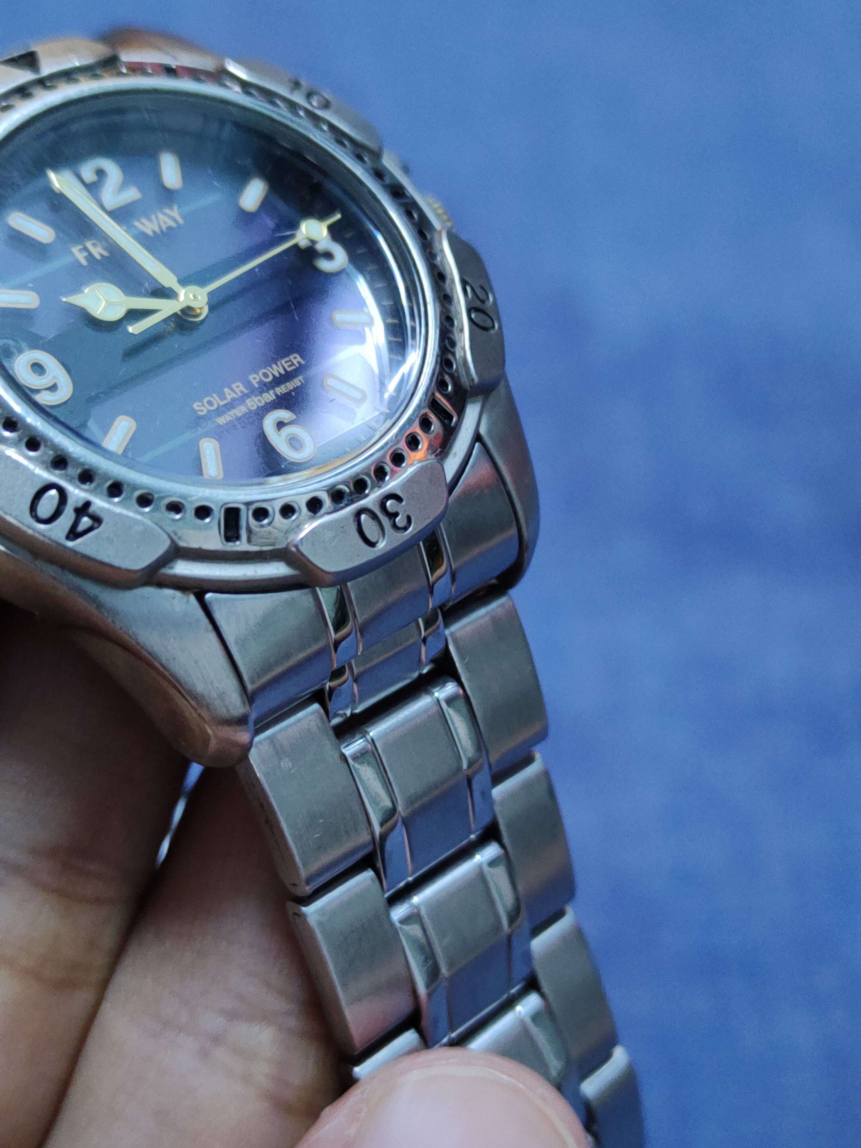 Vintage Freeway Analog Silver Solar Power Watch #J072S Size ONE SIZE - 5 Thumbnail