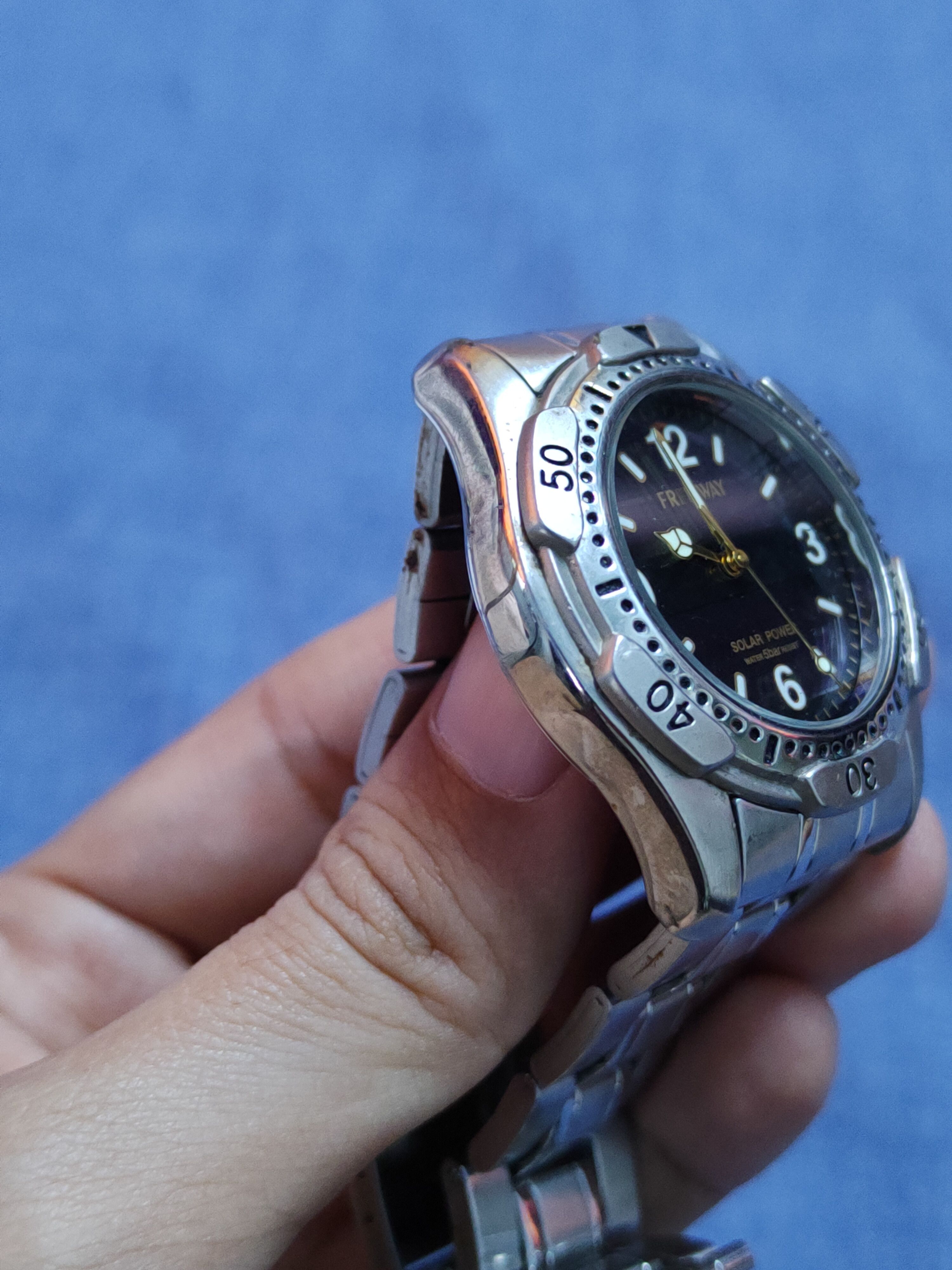 Vintage Freeway Analog Silver Solar Power Watch #J072S Size ONE SIZE - 4 Thumbnail