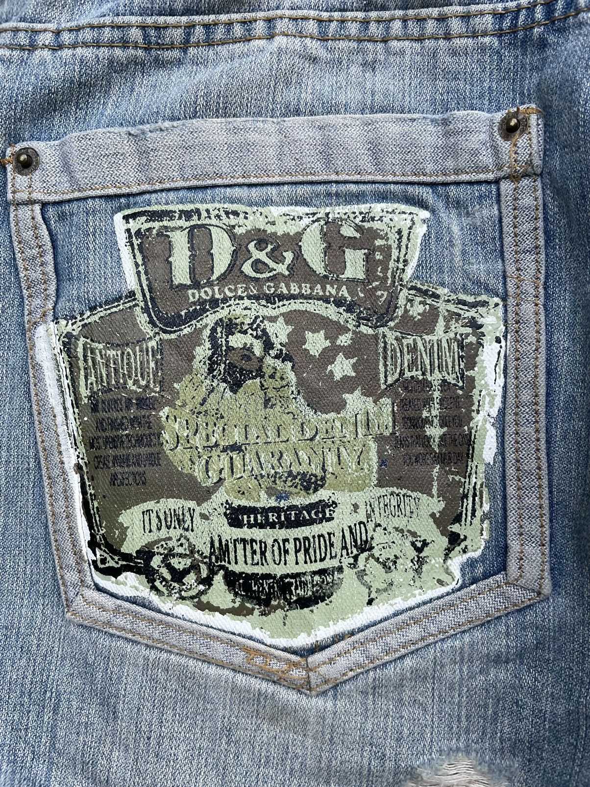 Dolce & Gabbana Vintage Dolce & Gabbana Distresed Denim Size US 35 - 14 Thumbnail