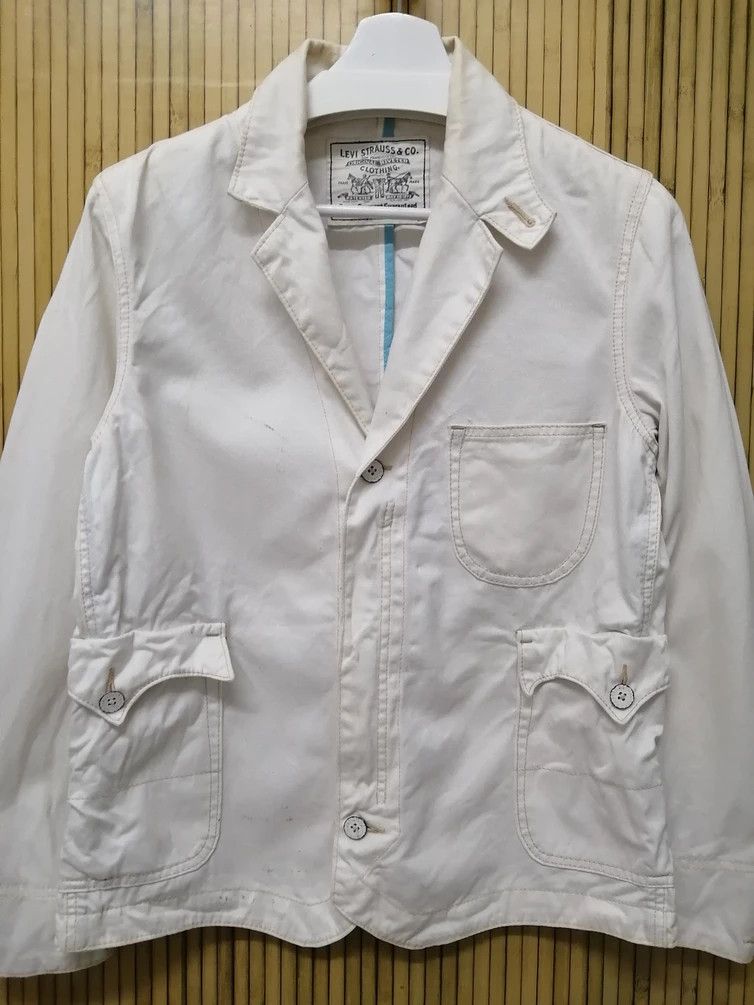 Levi's LEVIS White Jacket - Size M Size US M / EU 48-50 / 2 - 2 Thumbnail