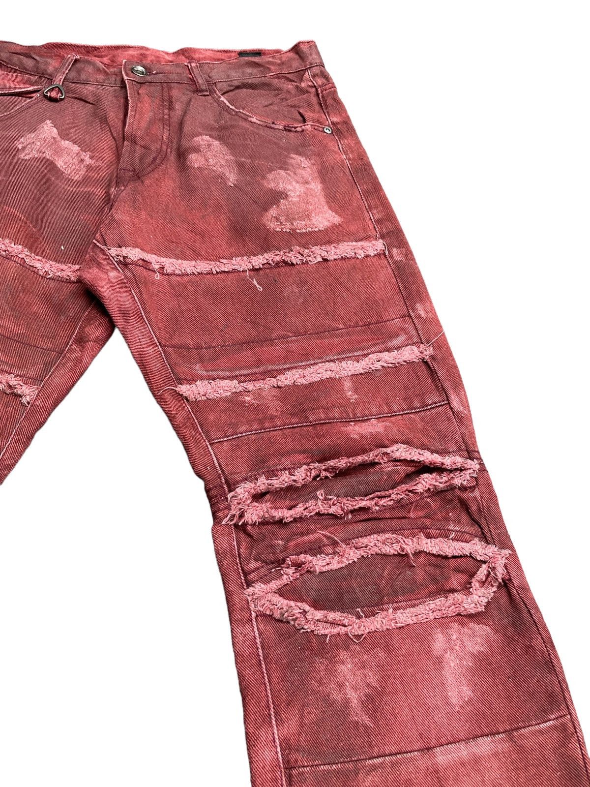 Japanese Brand Crazy Semantic Design Custom Distresed Denim Size US 31 - 5 Thumbnail