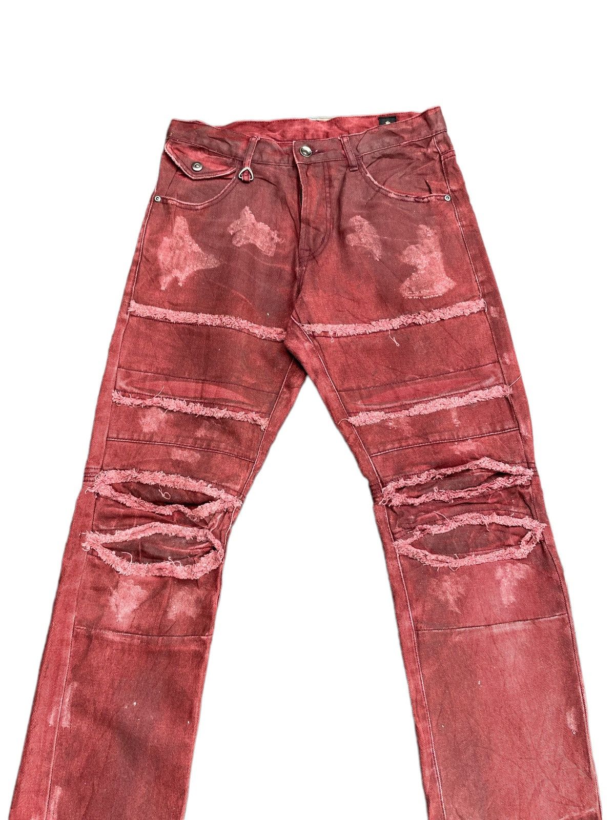 Japanese Brand Crazy Semantic Design Custom Distresed Denim Size US 31 - 4 Thumbnail