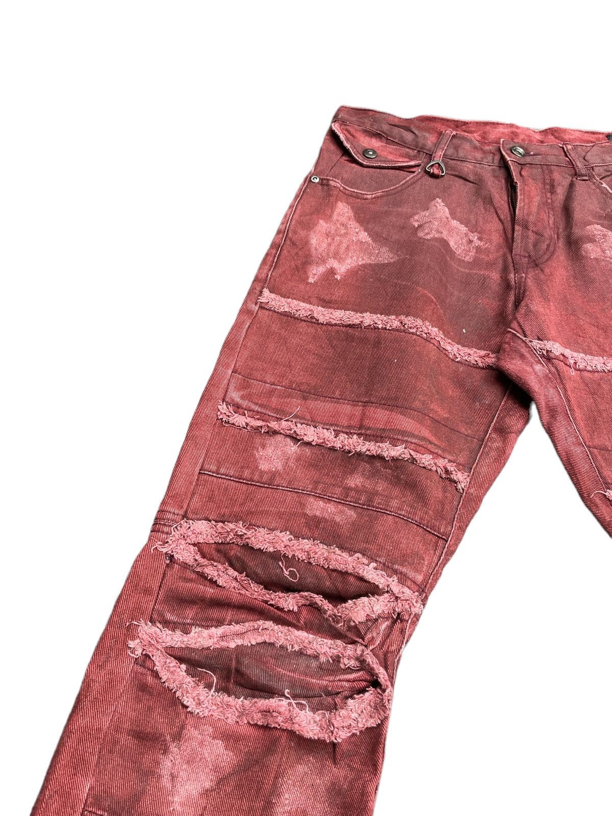 Japanese Brand Crazy Semantic Design Custom Distresed Denim Size US 31 - 6 Thumbnail