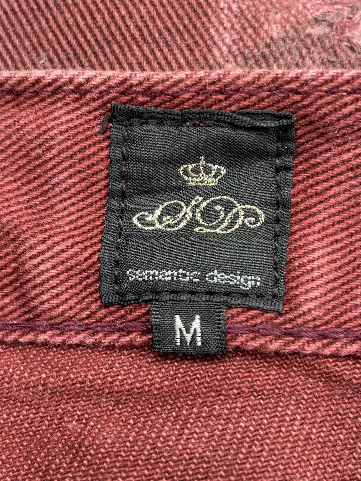 Japanese Brand Crazy Semantic Design Custom Distresed Denim Size US 31 - 14 Thumbnail
