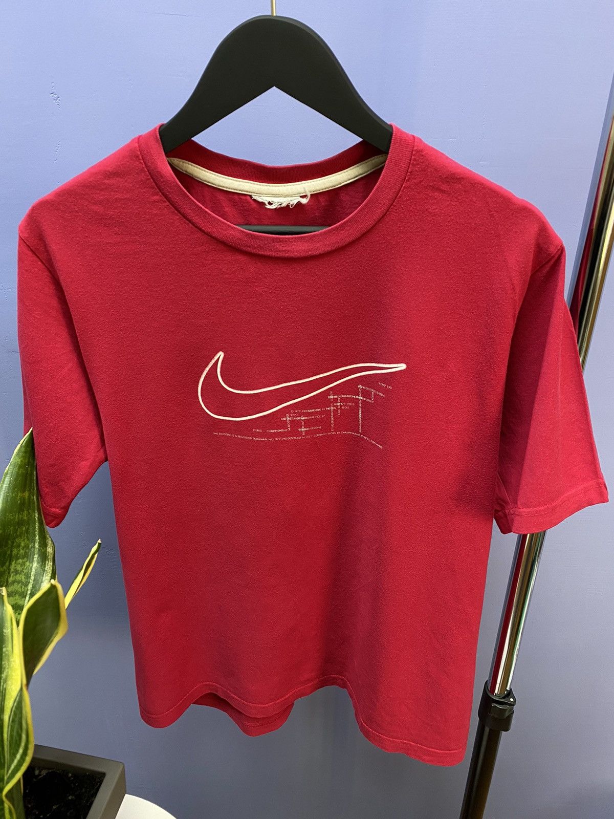 Nike × Vintage Vintage Nike Big Logo Swoosh T Shirt Size US L / EU 52-54 / 3 - 4 Thumbnail