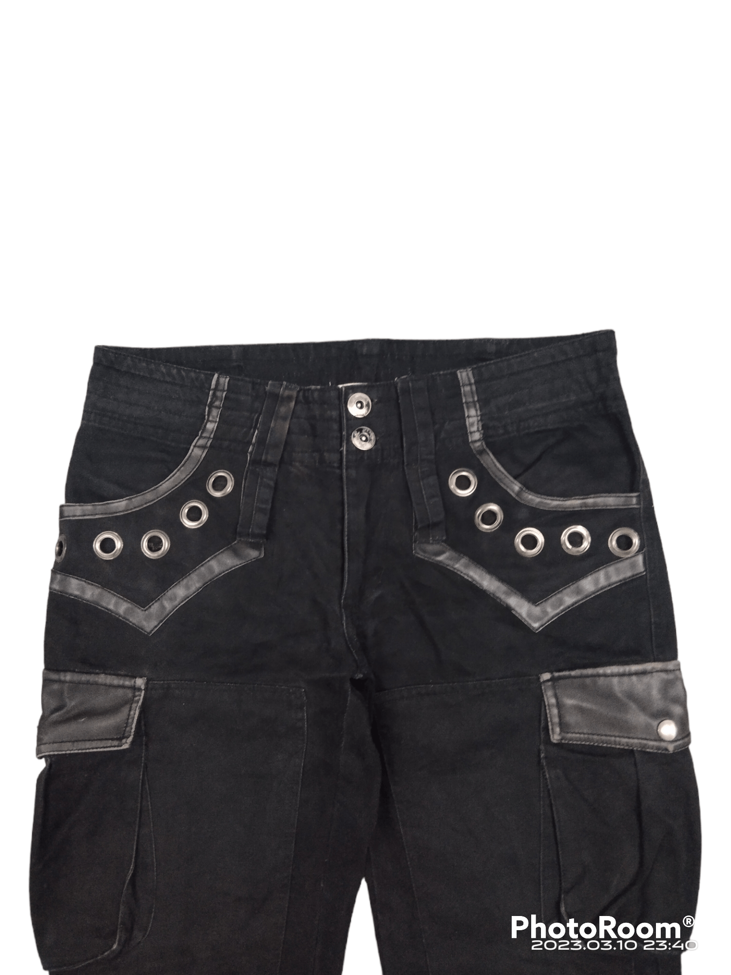 Other DiSTRESSED BLACK STUDDED AMARANTINE CARGO PANTS Size US 31 - 4 Thumbnail