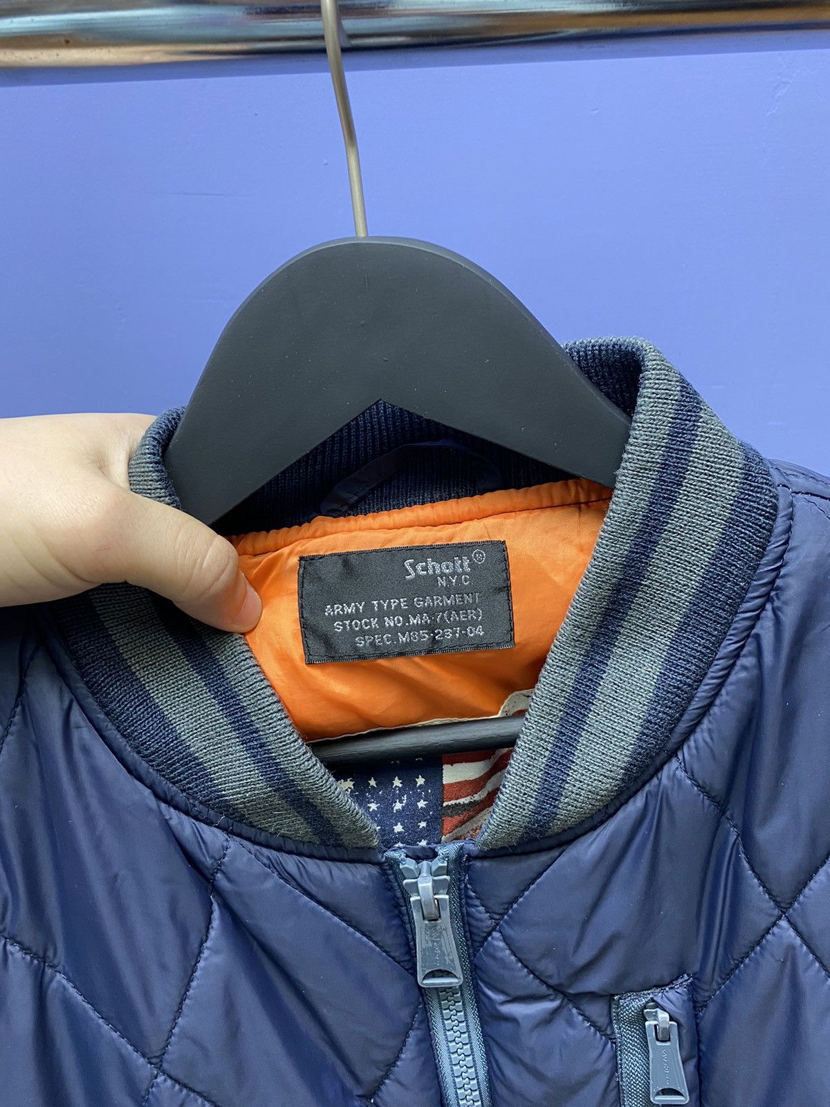 Other Schott NYC Army Type Garment Quilt Jacket Size US XL / EU 56 / 4 - 13 Thumbnail