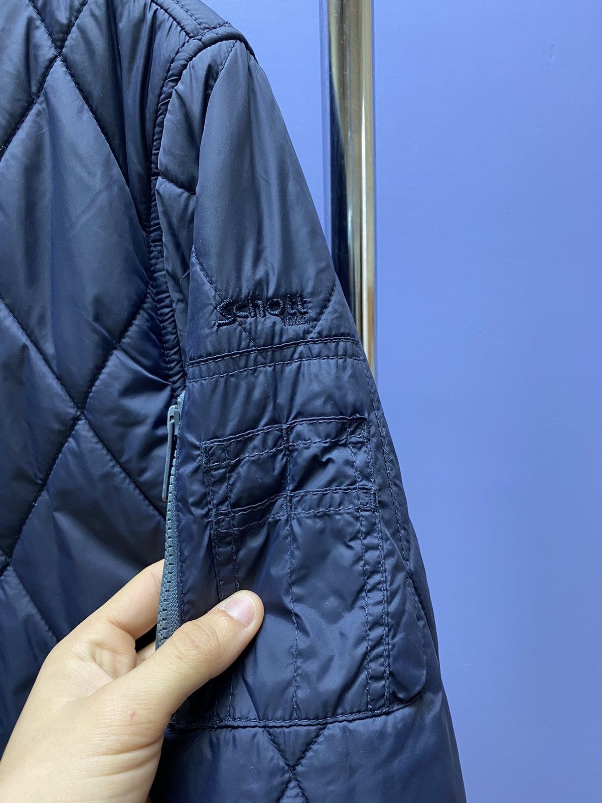 Other Schott NYC Army Type Garment Quilt Jacket Size US XL / EU 56 / 4 - 10 Thumbnail