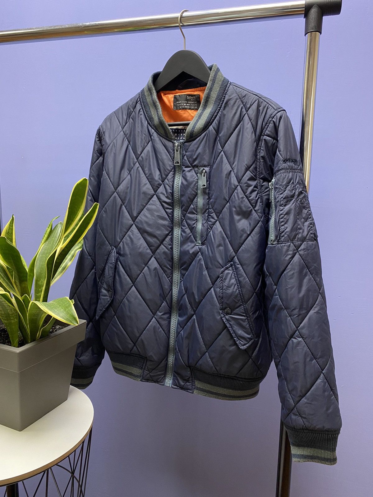 Other Schott NYC Army Type Garment Quilt Jacket Size US XL / EU 56 / 4 - 2 Thumbnail