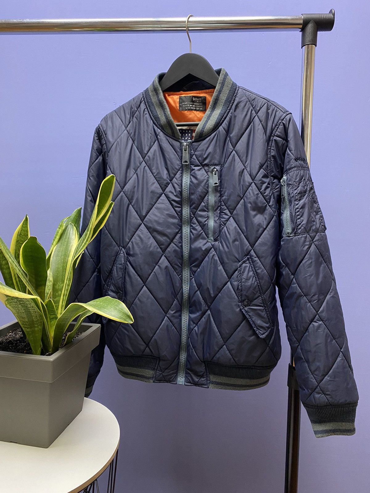 Other Schott NYC Army Type Garment Quilt Jacket Size US XL / EU 56 / 4 - 1 Thumbnail