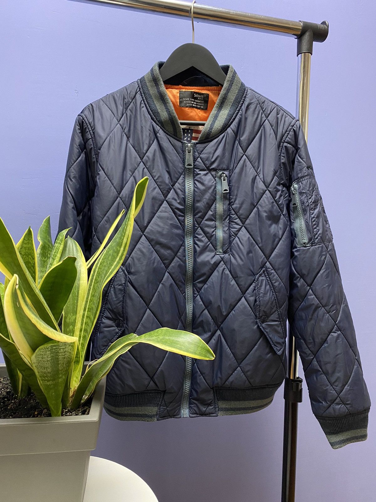 Other Schott NYC Army Type Garment Quilt Jacket Size US XL / EU 56 / 4 - 3 Thumbnail