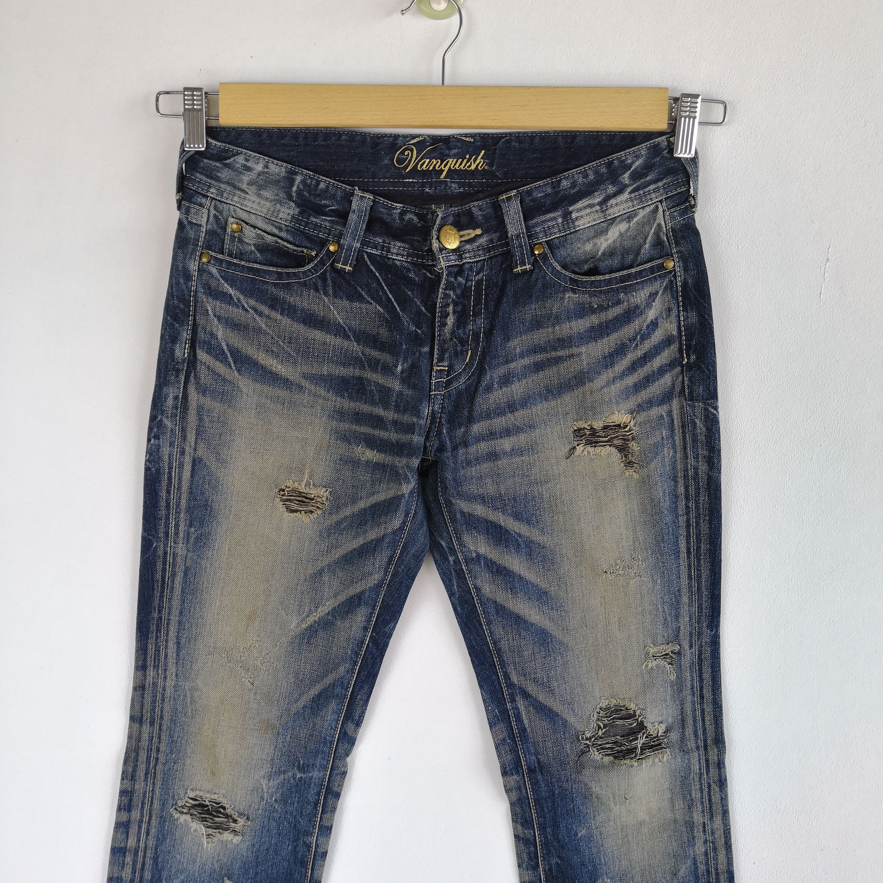 Japanese Brand Vanquish Japan Distressed Jeans Denim Japanese Pants Size US 30 / EU 46 - 5 Thumbnail