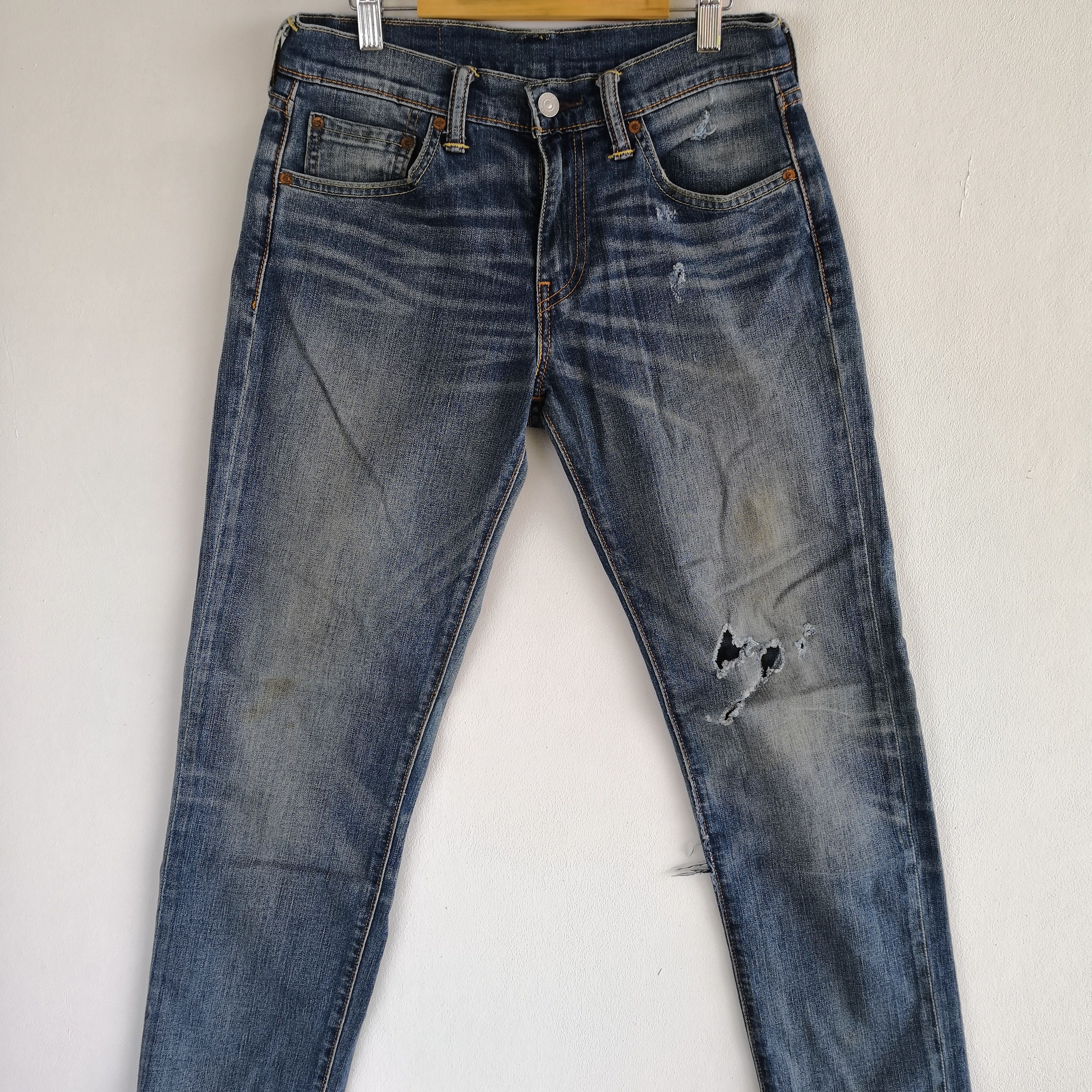 Levi's Vintage Levis Slim Skinny Jeans Levi's Distressed Denim Size 28" / US 6 / IT 42 - 4 Thumbnail