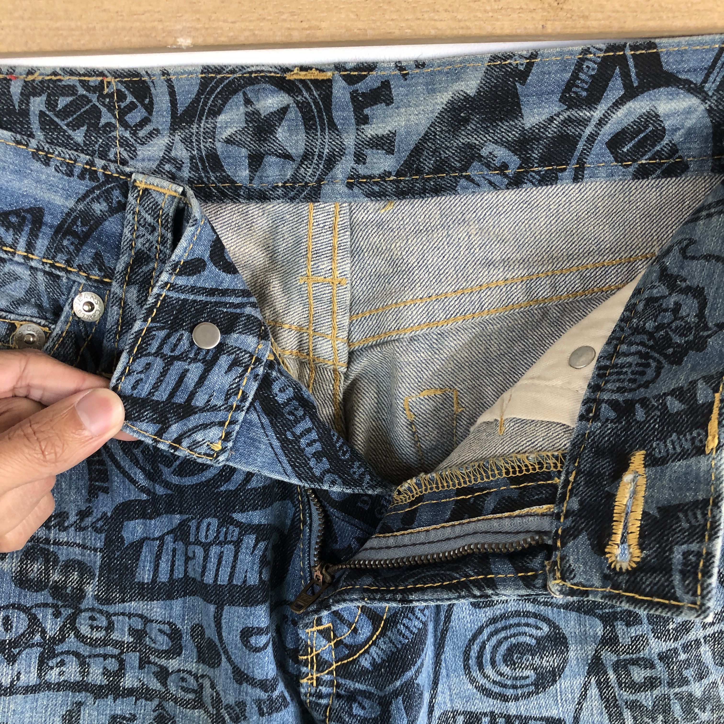 Japanese Brand Co Lu Jeans Japanese Hysteric Denim Statement Pants Size US 30 / EU 46 - 9 Thumbnail