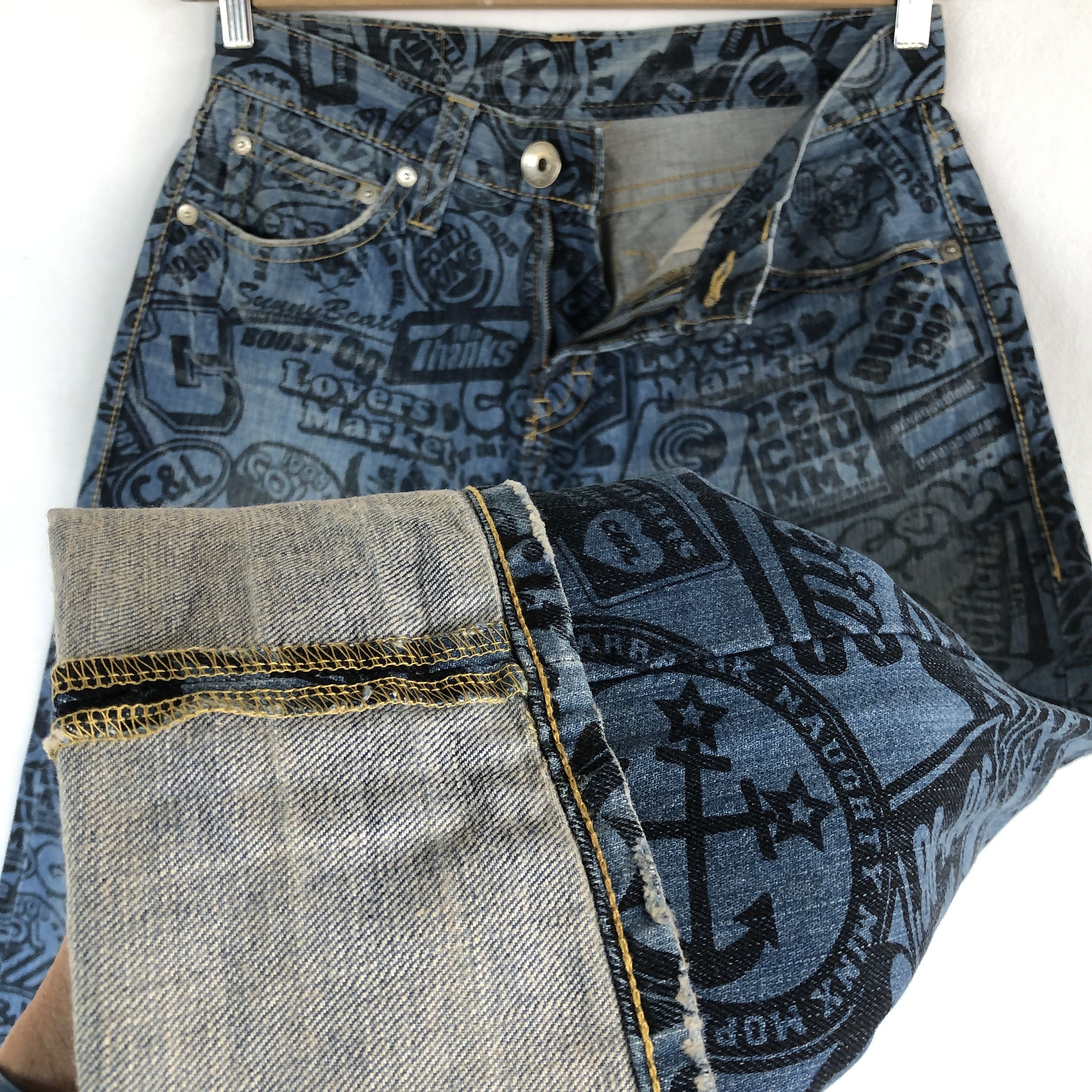 Japanese Brand Co Lu Jeans Japanese Hysteric Denim Statement Pants Size US 30 / EU 46 - 10 Thumbnail