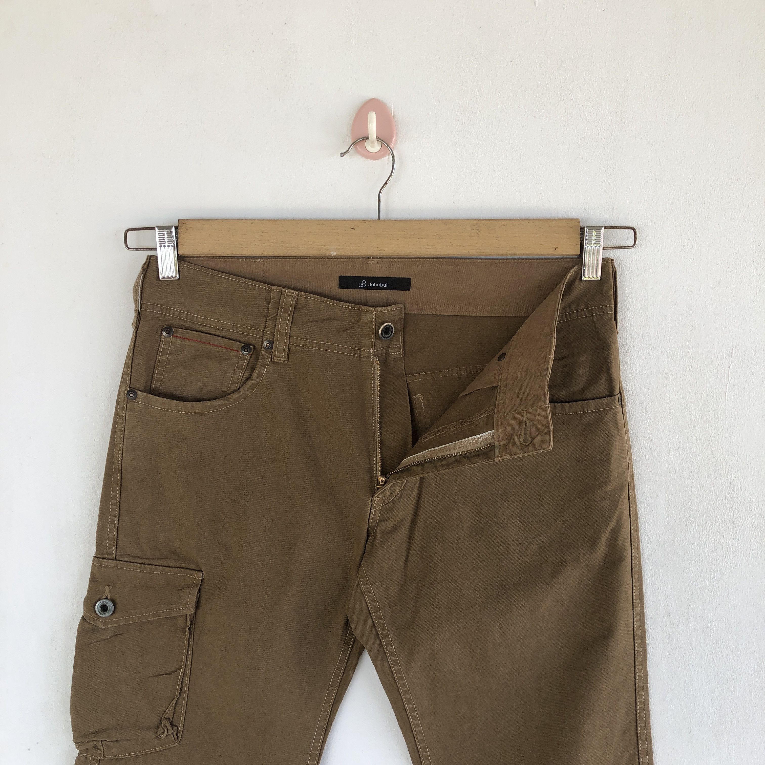 Japanese Brand × Vintage John Bull Jeans Multi Pocket John Bull Cargos Fatigue Pants Size 30" / US 8 / IT 44 - 8 Thumbnail
