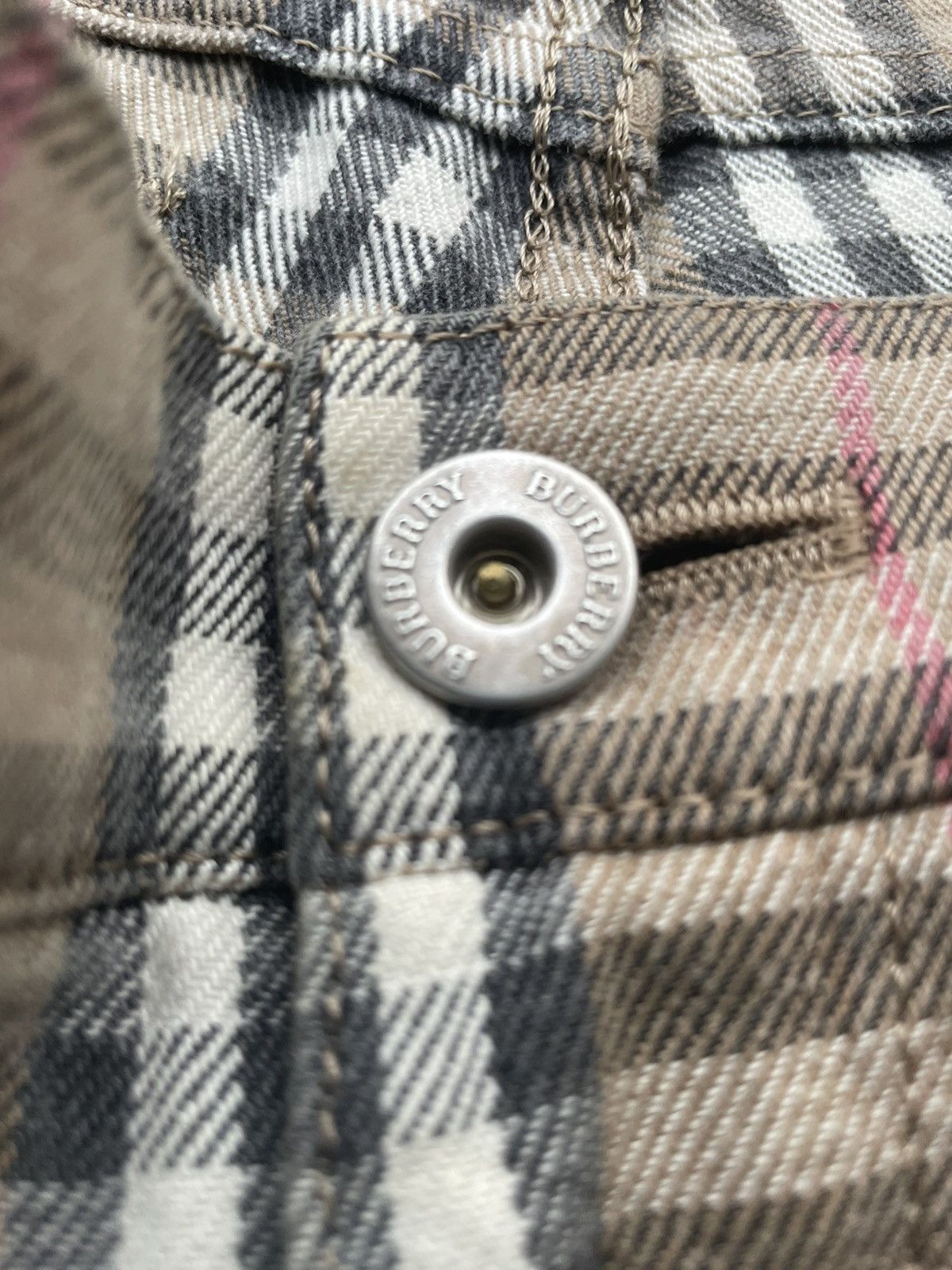 Burberry × Designer Burberry London Nova Checkered Denim Size US 27 - 15 Thumbnail
