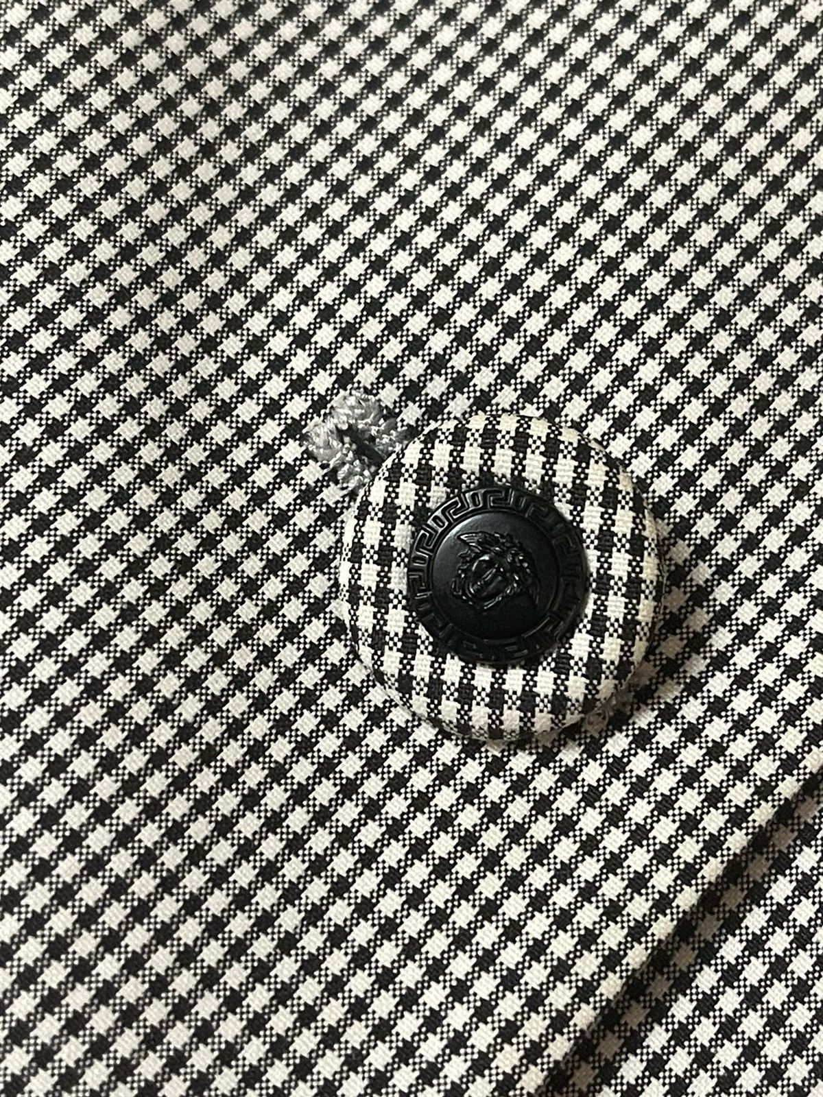 Versace × Versace Jeans Couture × Vintage Versace 90s vintage archive check blazer medusa buttons Size L / US 10 / IT 46 - 4 Thumbnail