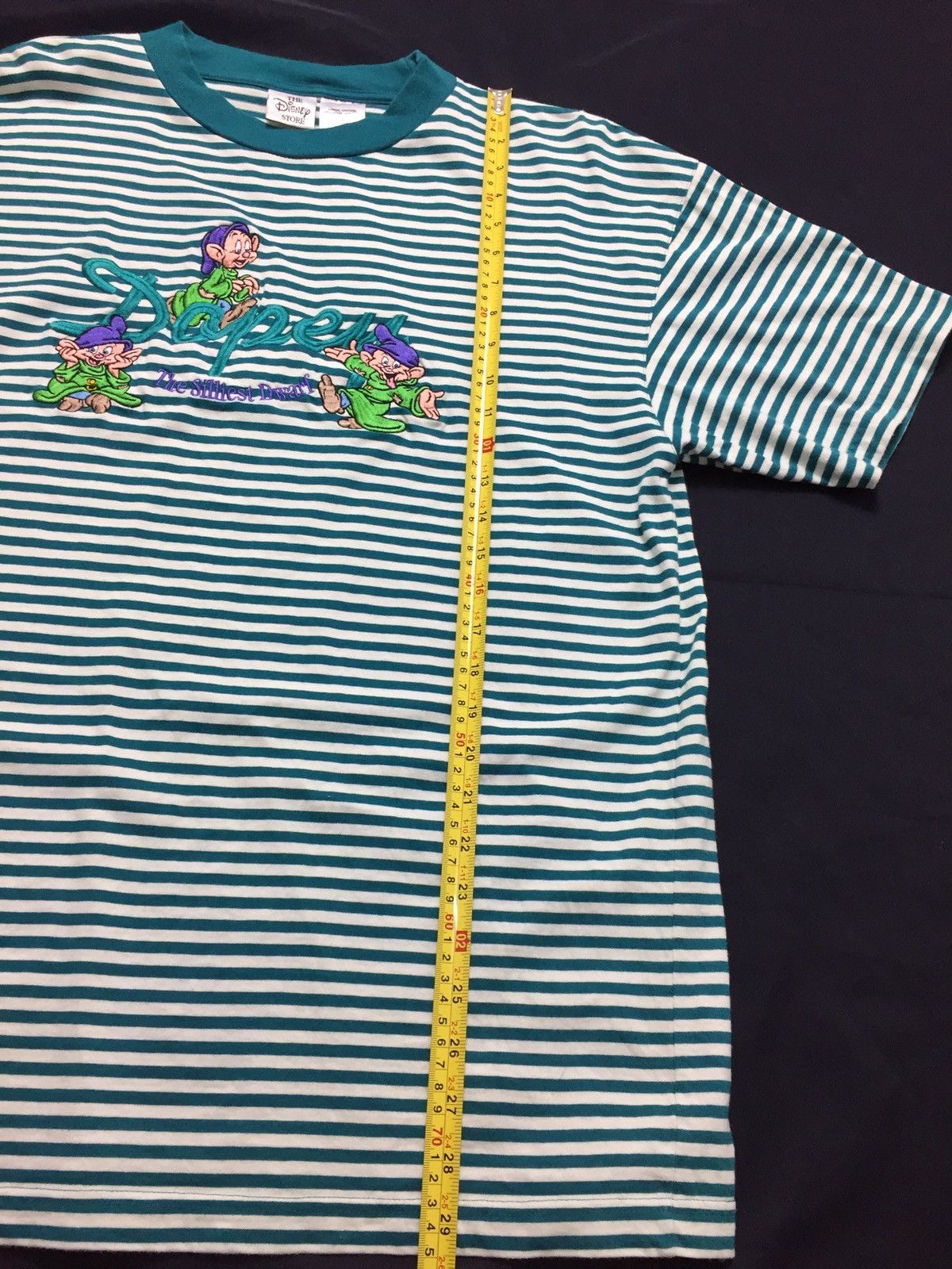 Disney Vintage Disney Snow White The Silliest Dwarf Stripes Tee Size US L / EU 52-54 / 3 - 6 Thumbnail