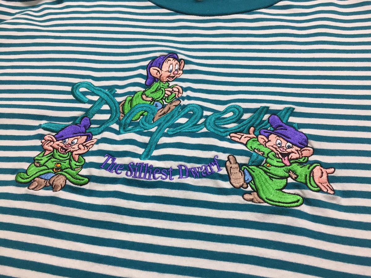 Disney Vintage Disney Snow White The Silliest Dwarf Stripes Tee Size US L / EU 52-54 / 3 - 2 Thumbnail