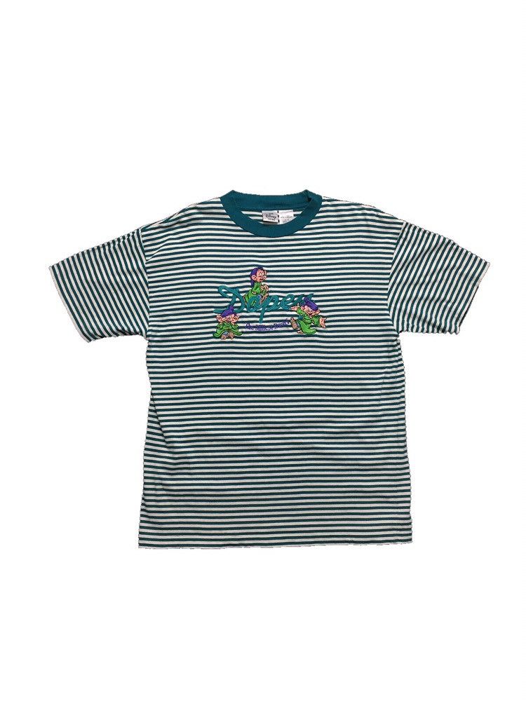 Disney Vintage Disney Snow White The Silliest Dwarf Stripes Tee Size US L / EU 52-54 / 3 - 1 Thumbnail