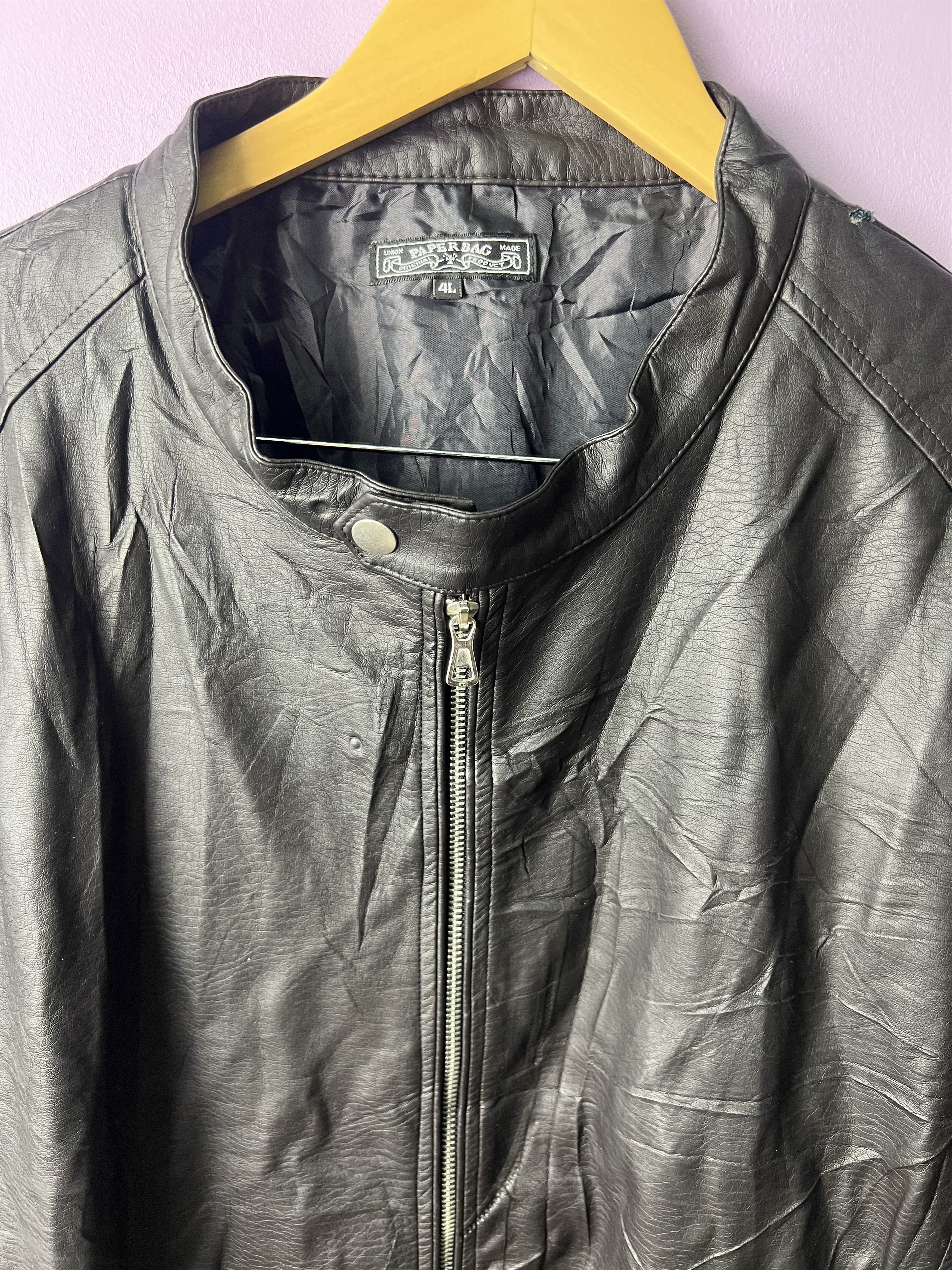 Other 🔥Paper Bag Union Made Composition Leather Jackets Size US M / EU 48-50 / 2 - 8 Thumbnail