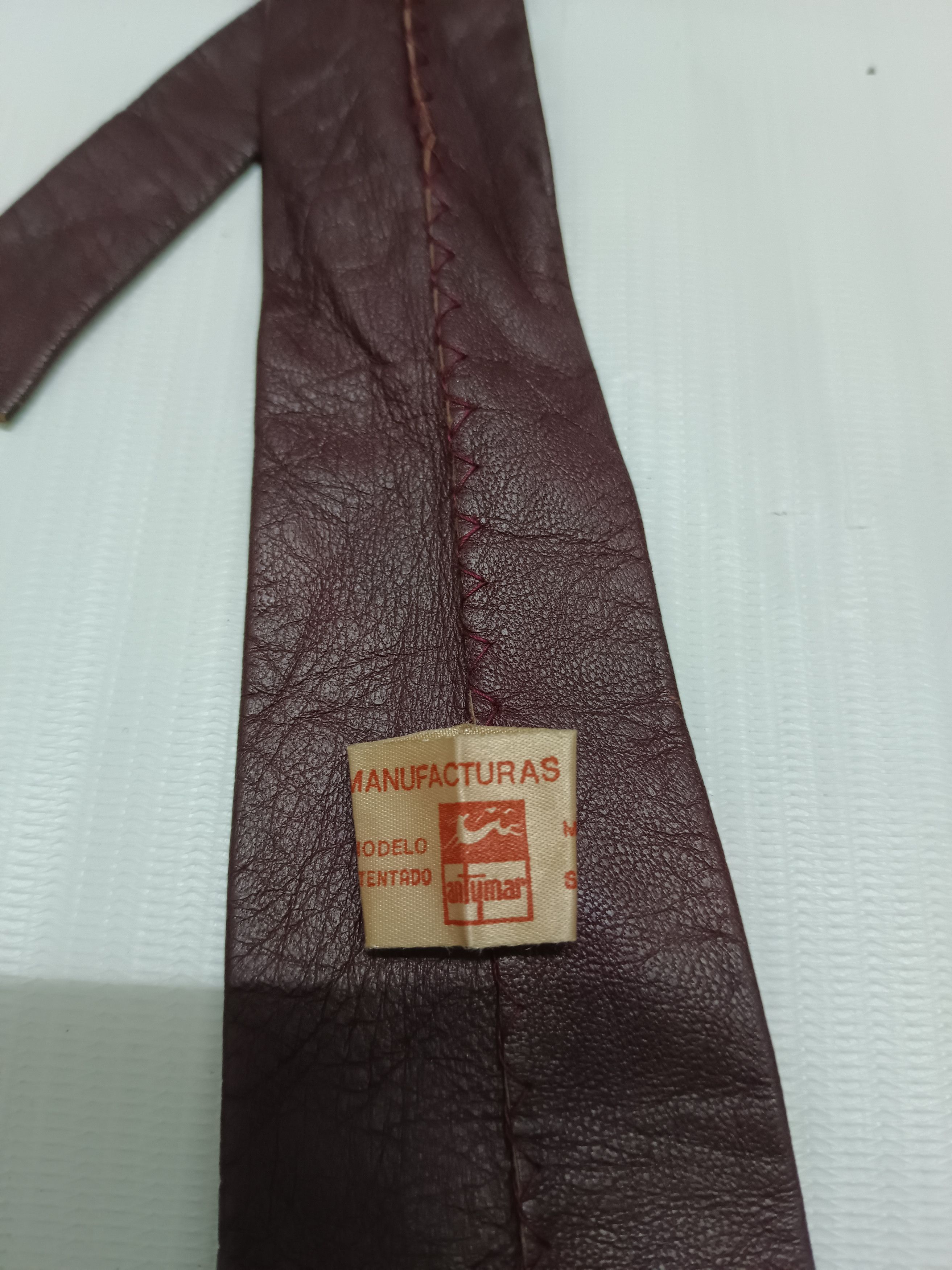 Genuine Leather × Vintage Vintage Leather Tie Antymar Size ONE SIZE - 3 Thumbnail