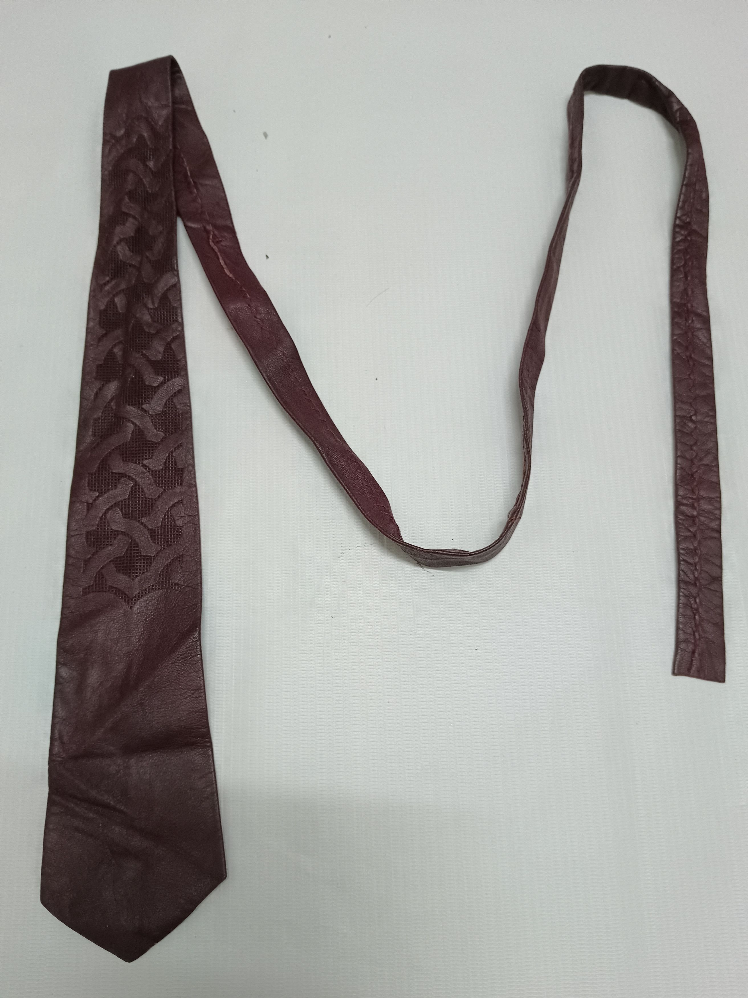 Genuine Leather × Vintage Vintage Leather Tie Antymar Size ONE SIZE - 6 Thumbnail