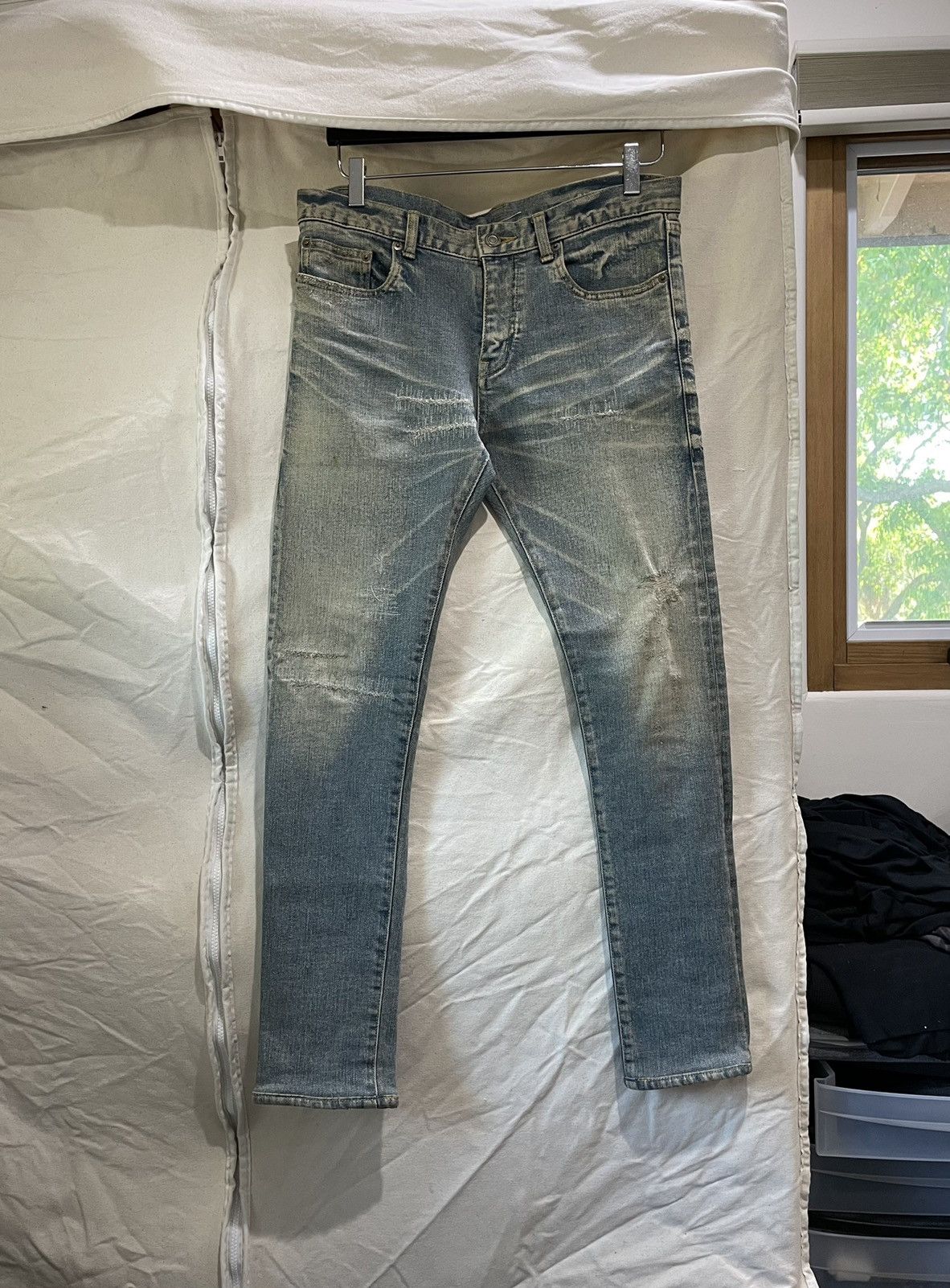 Saint Laurent Paris FW13 D02 Faded Whisker Denim | Grailed