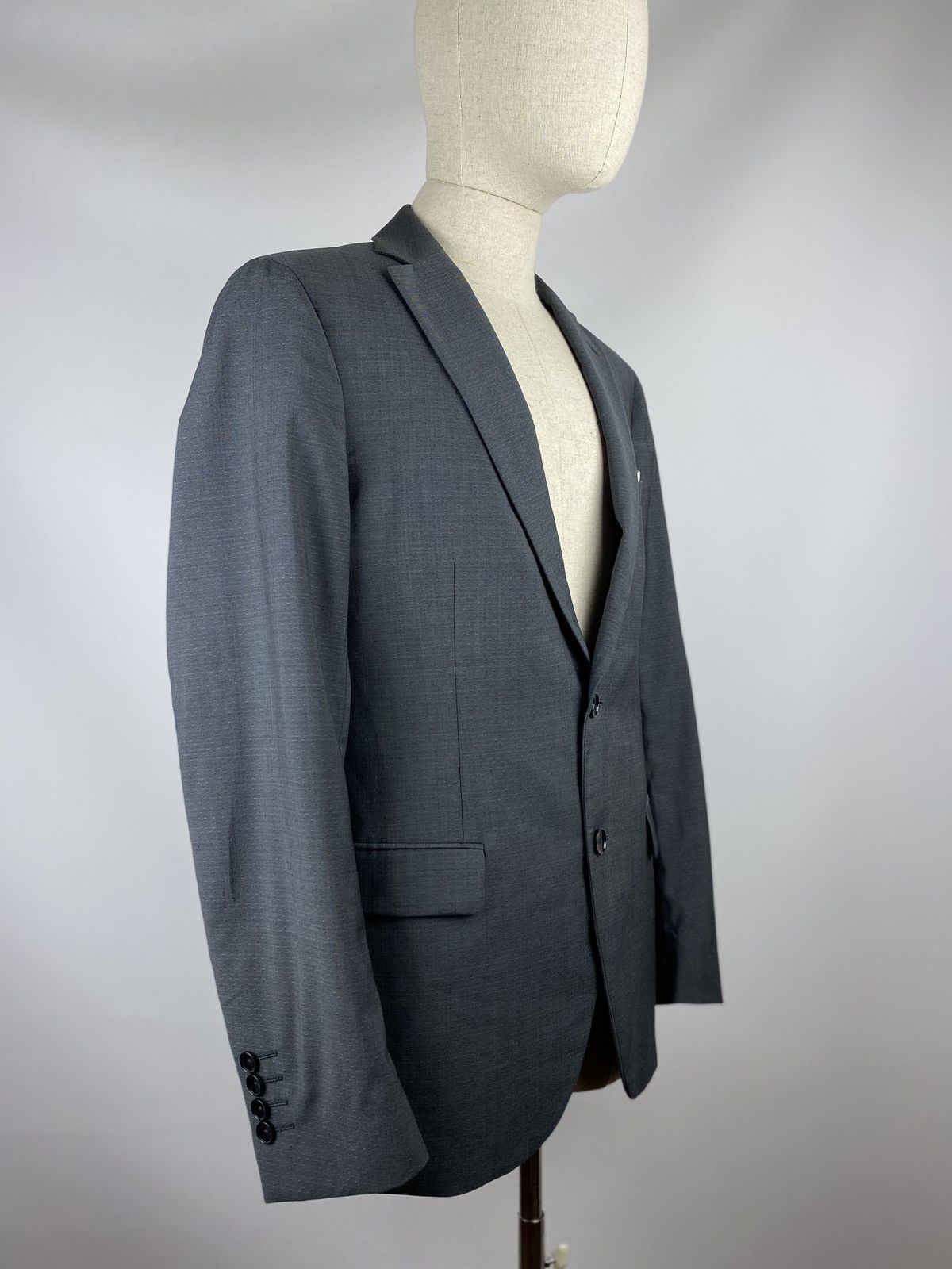Designer × Paoloni Paoloni men’s gray wool blazer jacket sport coat size 50 Size 40R - 11 Thumbnail