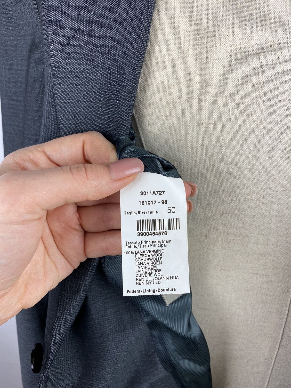 Designer × Paoloni Paoloni men’s gray wool blazer jacket sport coat size 50 Size 40R - 17 Thumbnail
