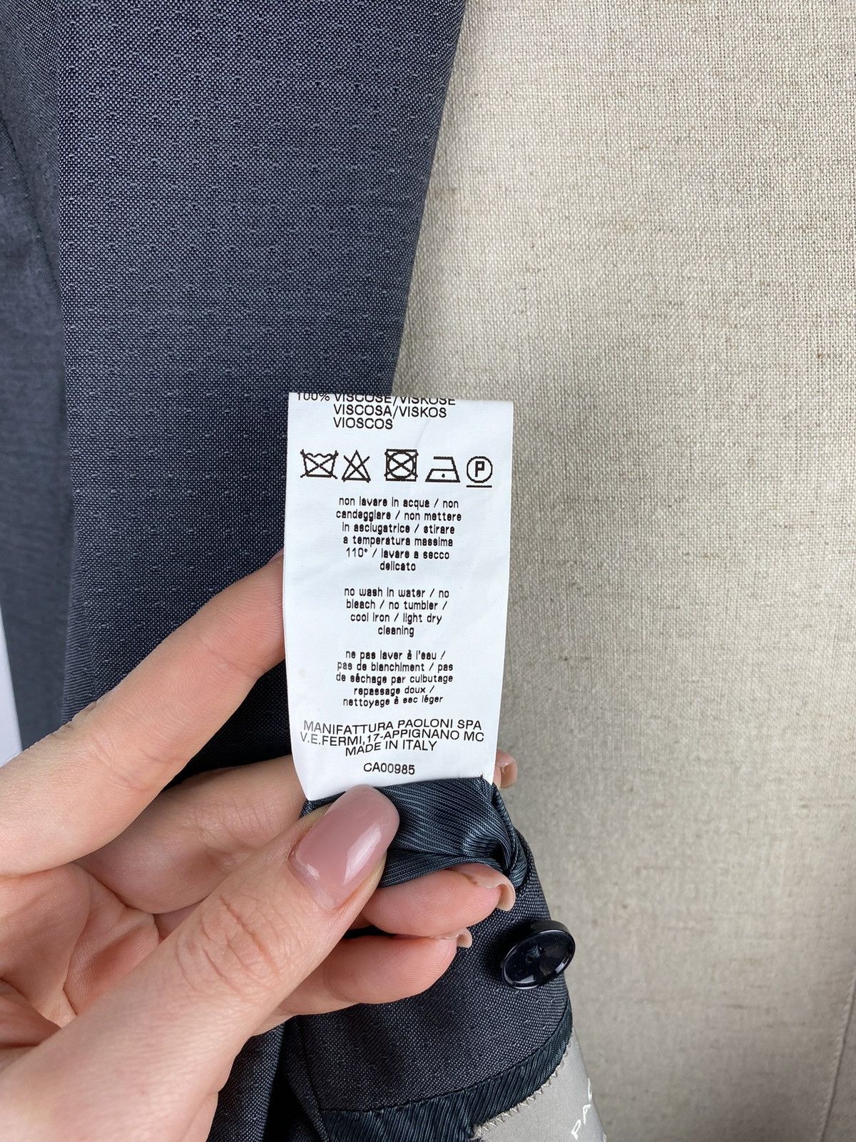Designer × Paoloni Paoloni men’s gray wool blazer jacket sport coat size 50 Size 40R - 16 Thumbnail