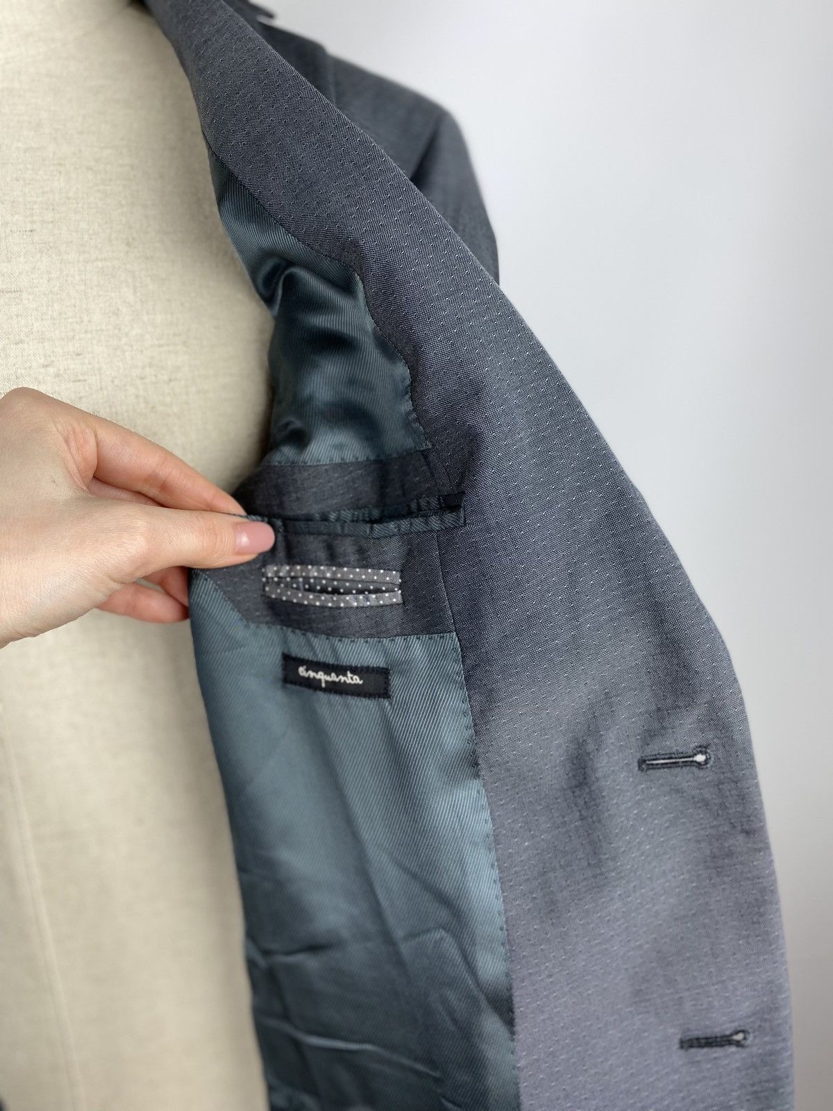 Designer × Paoloni Paoloni men’s gray wool blazer jacket sport coat size 50 Size 40R - 14 Thumbnail
