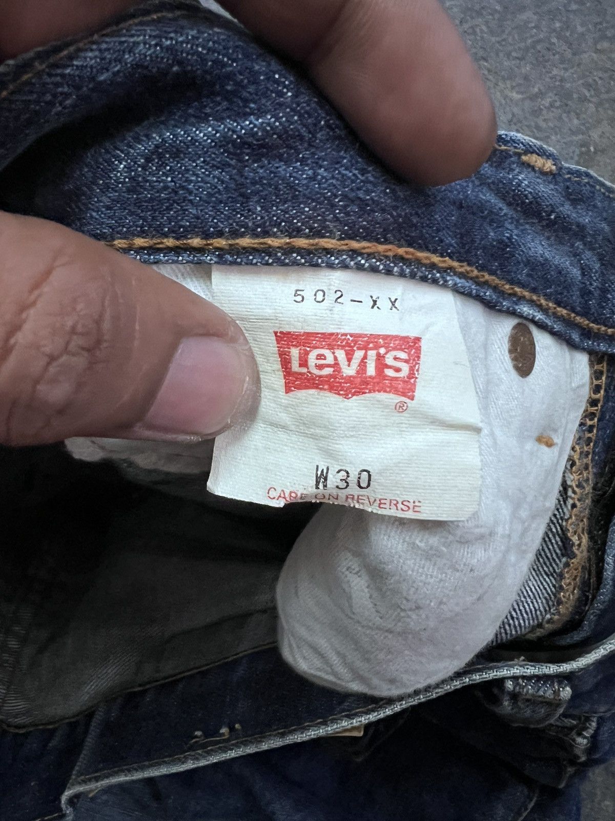 Japanese Brand × Levi's Vintage Clothing THRASHED LEVIS 502 CAPITAL E SALVAGE DISTRESSED DENIM PANT Size US 29 - 10 Thumbnail