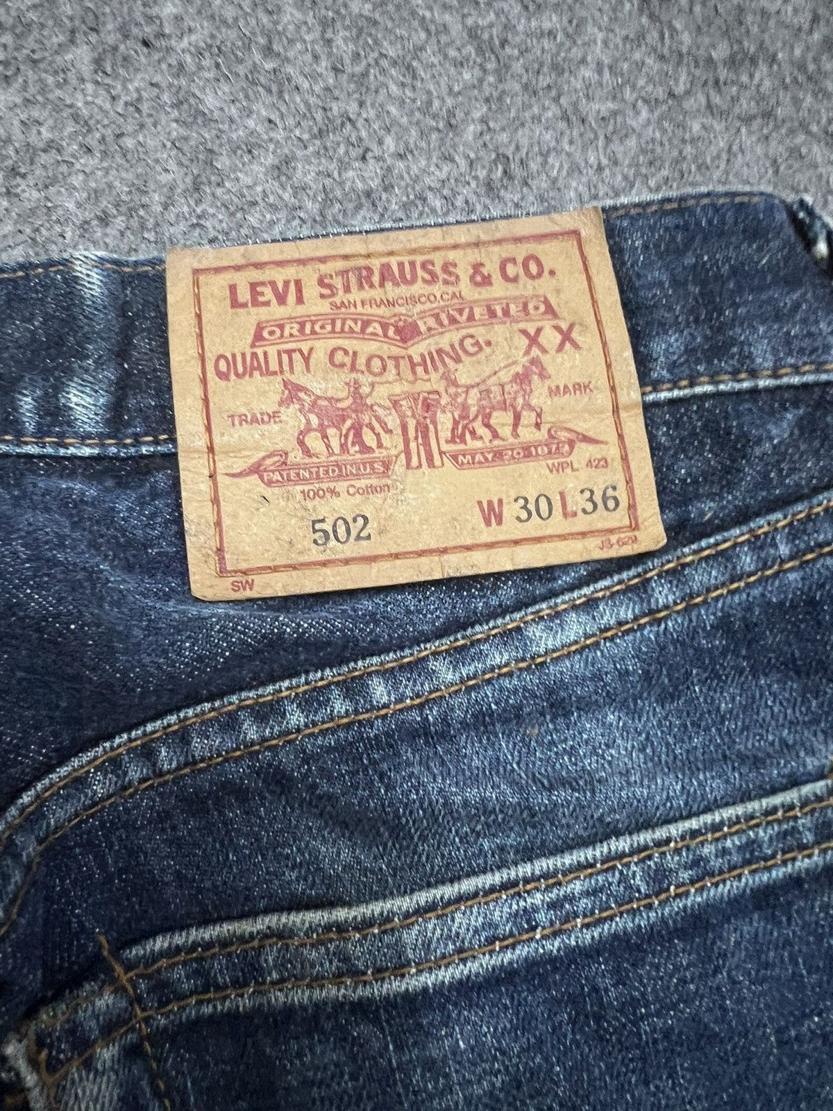 Japanese Brand × Levi's Vintage Clothing THRASHED LEVIS 502 CAPITAL E SALVAGE DISTRESSED DENIM PANT Size US 29 - 9 Thumbnail