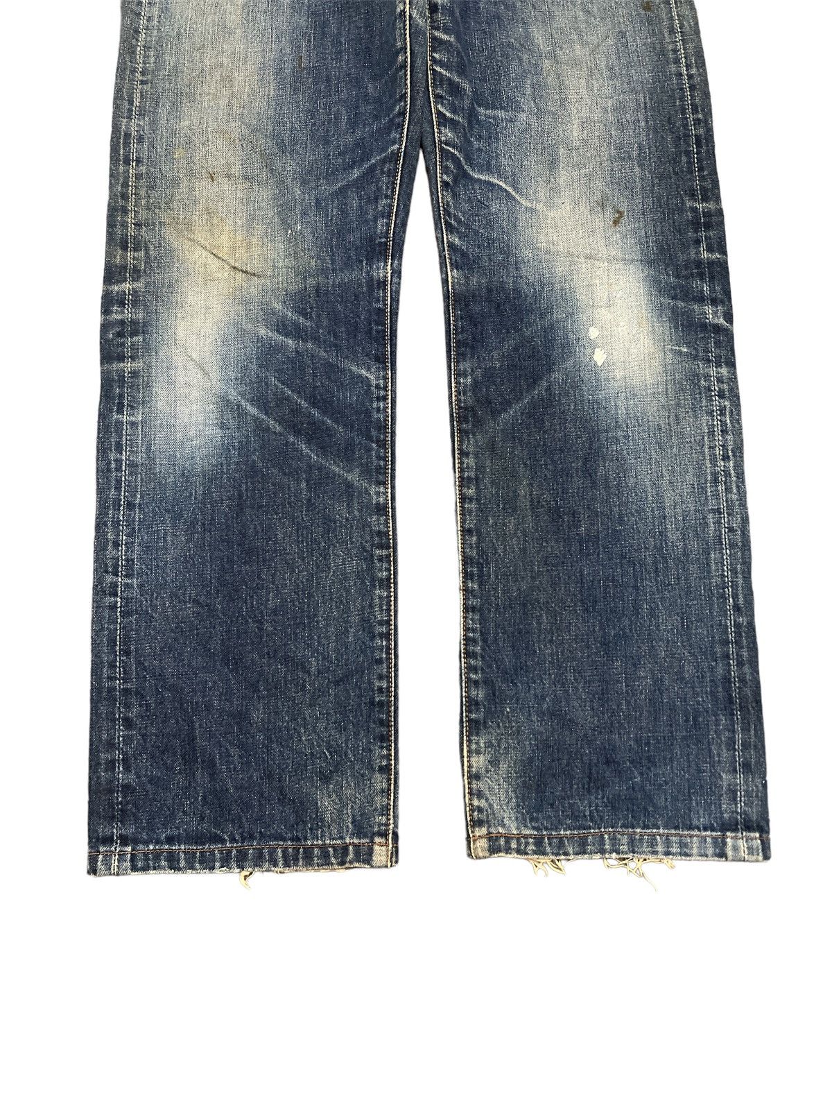 Japanese Brand × Levi's Vintage Clothing THRASHED LEVIS 502 CAPITAL E SALVAGE DISTRESSED DENIM PANT Size US 29 - 3 Thumbnail