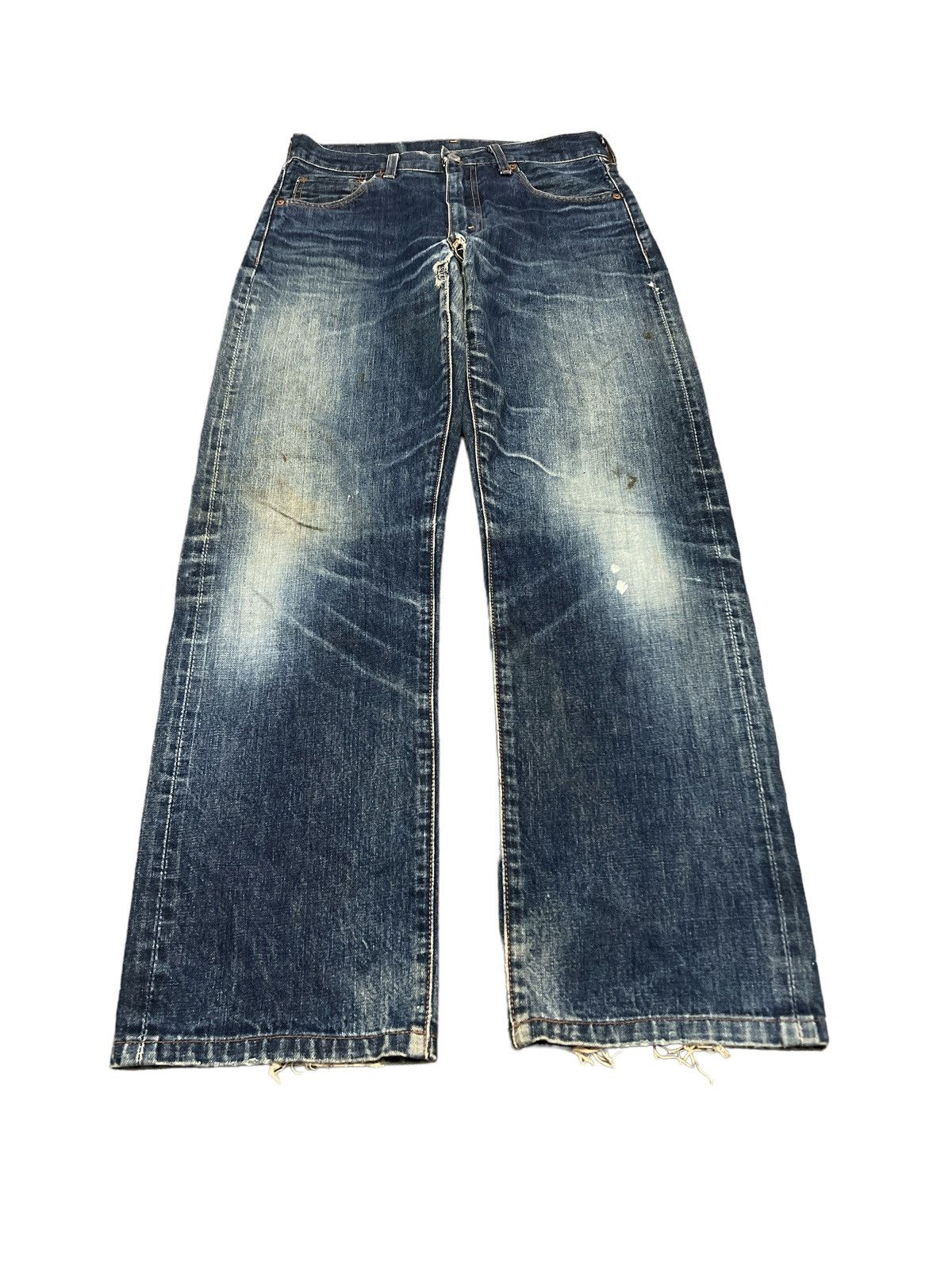 Japanese Brand × Levi's Vintage Clothing THRASHED LEVIS 502 CAPITAL E SALVAGE DISTRESSED DENIM PANT Size US 29 - 4 Thumbnail