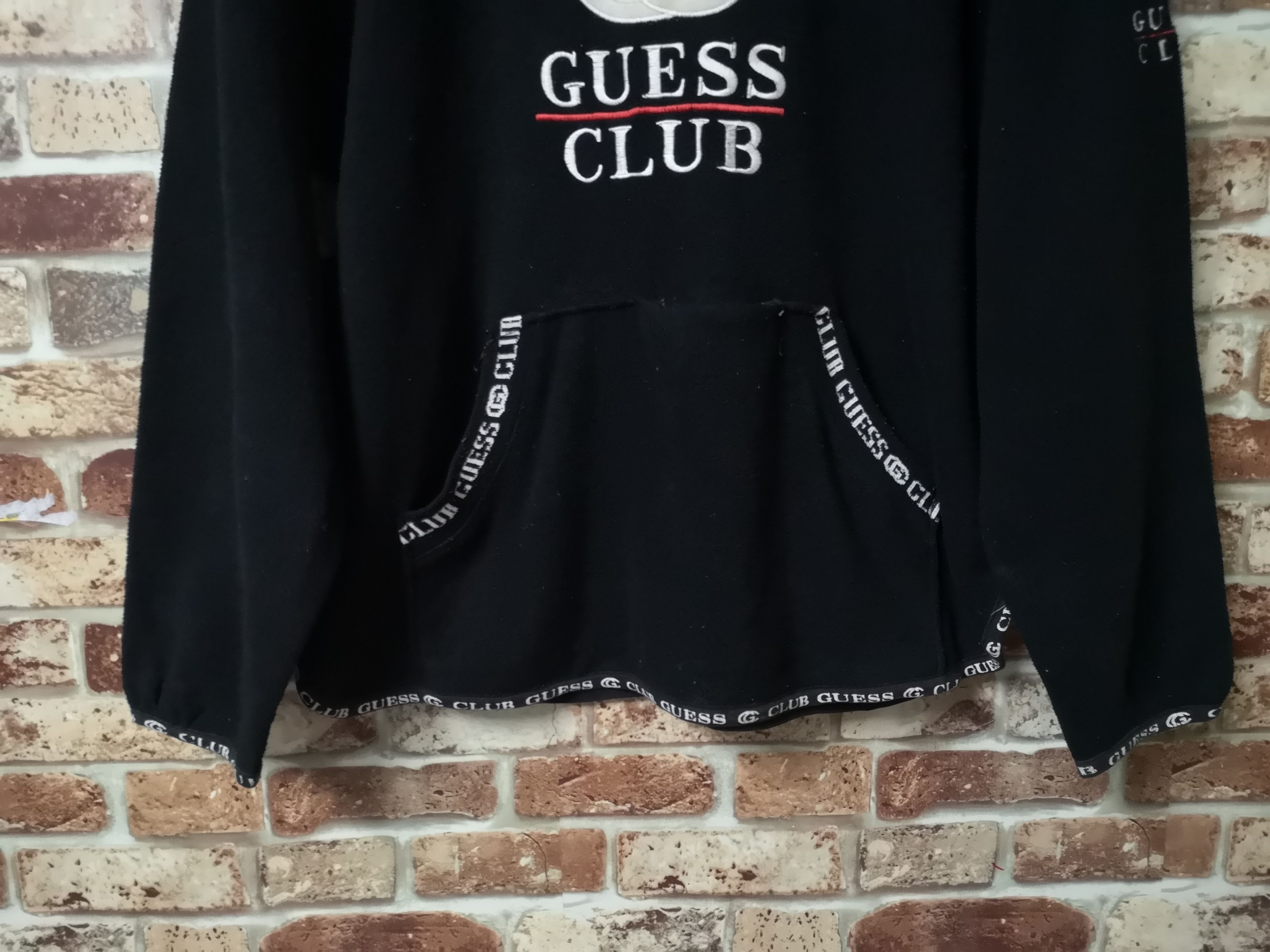 Guess × Vintage 🔥TRUE VINTAGE🔥Guest Club Fleece Hoddies Size US L / EU 52-54 / 3 - 4 Thumbnail