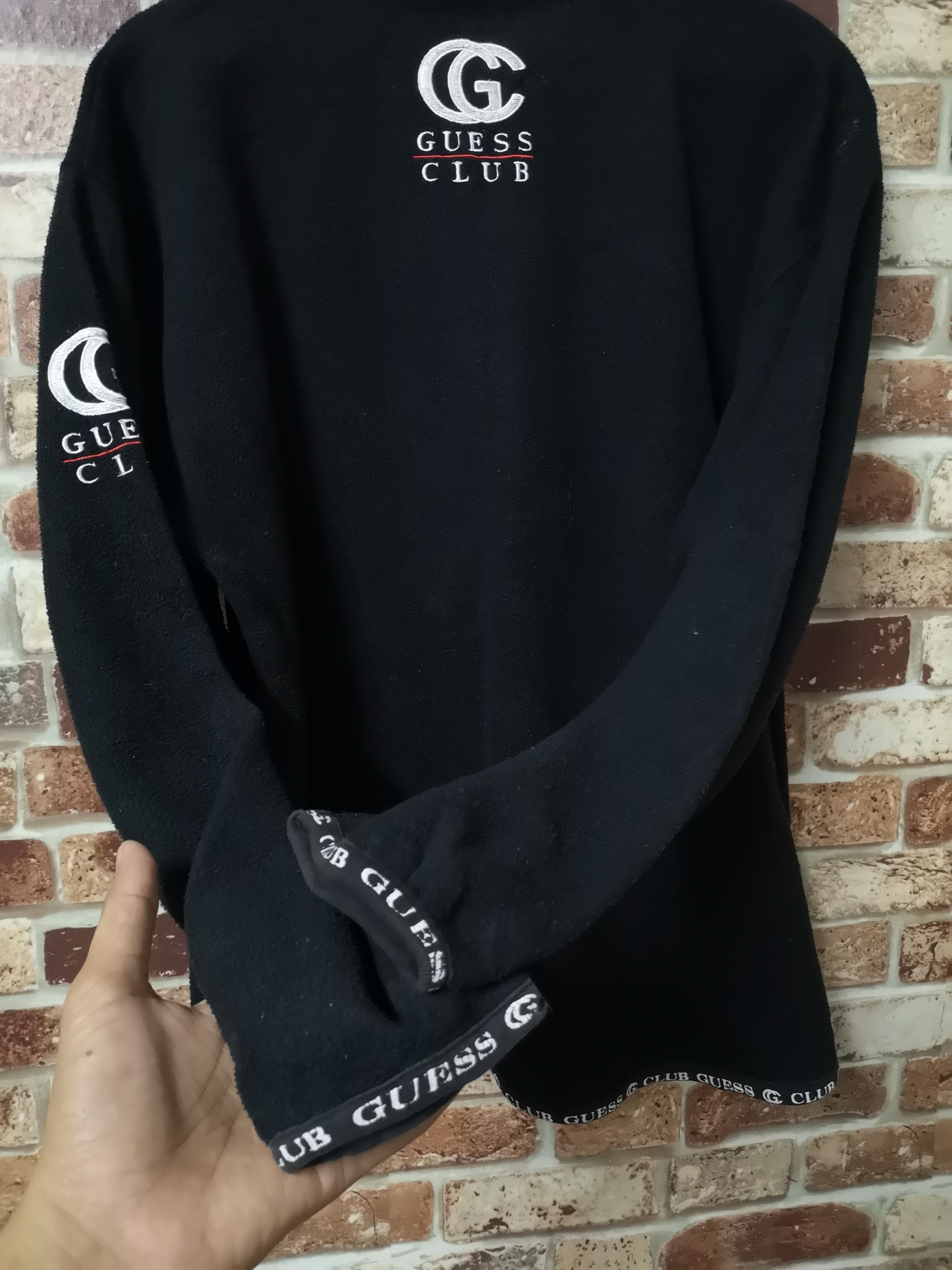 Guess × Vintage 🔥TRUE VINTAGE🔥Guest Club Fleece Hoddies Size US L / EU 52-54 / 3 - 6 Thumbnail