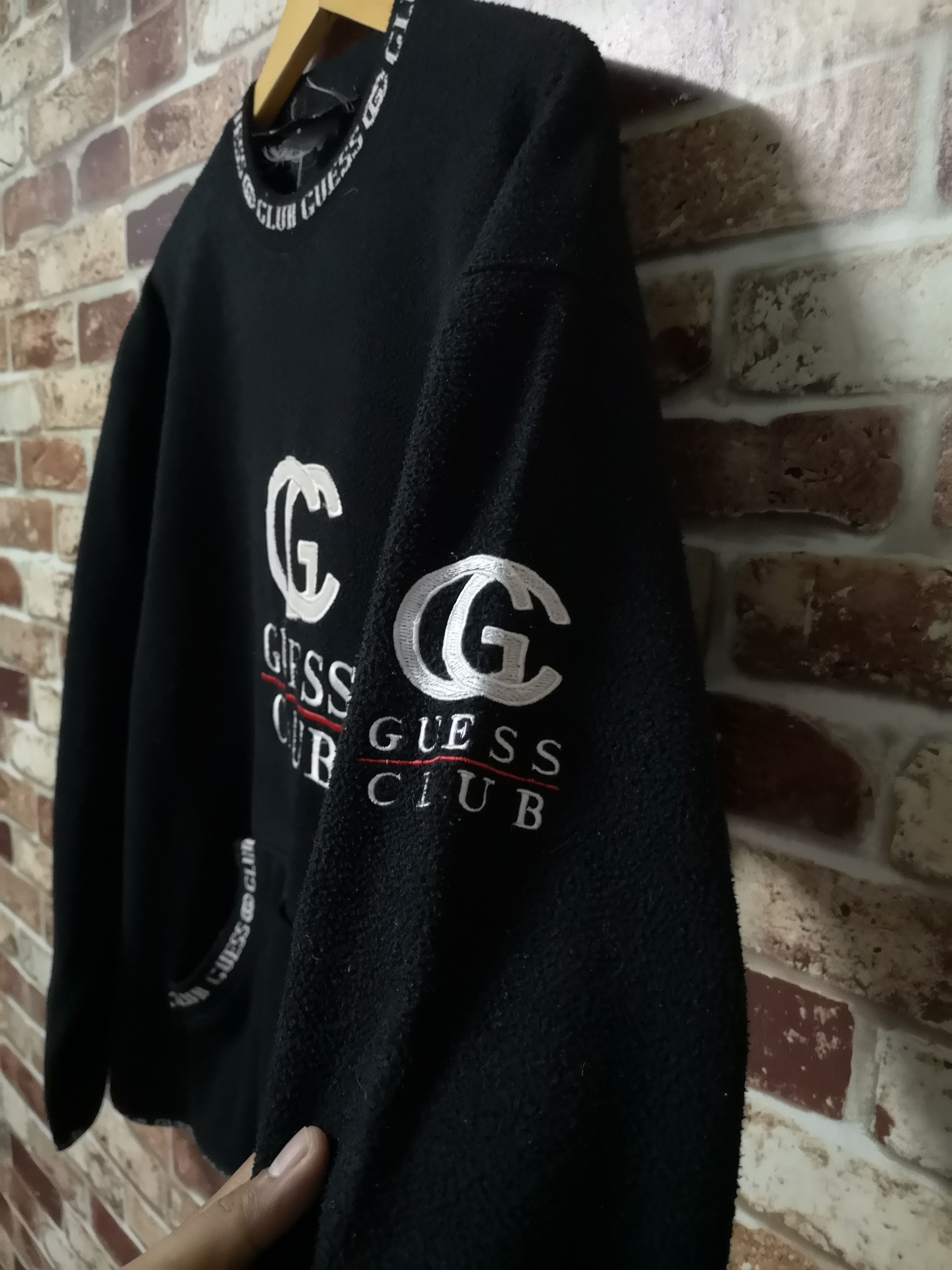 Guess × Vintage 🔥TRUE VINTAGE🔥Guest Club Fleece Hoddies Size US L / EU 52-54 / 3 - 5 Thumbnail