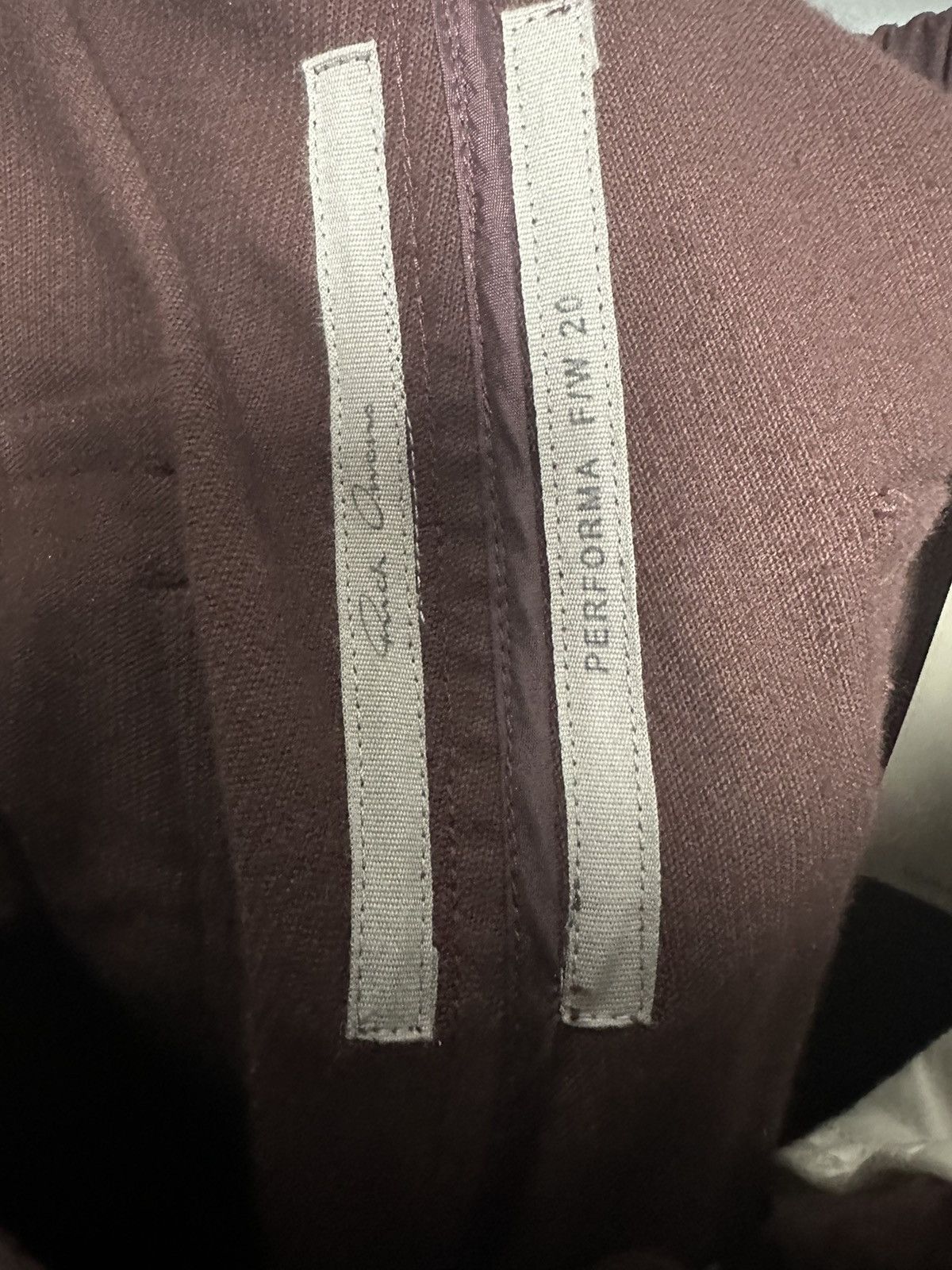 Rick Owens FW20 ‘PERFORMA’ Corduroy Cropped Pants Size US 34 / EU 50 - 5 Thumbnail