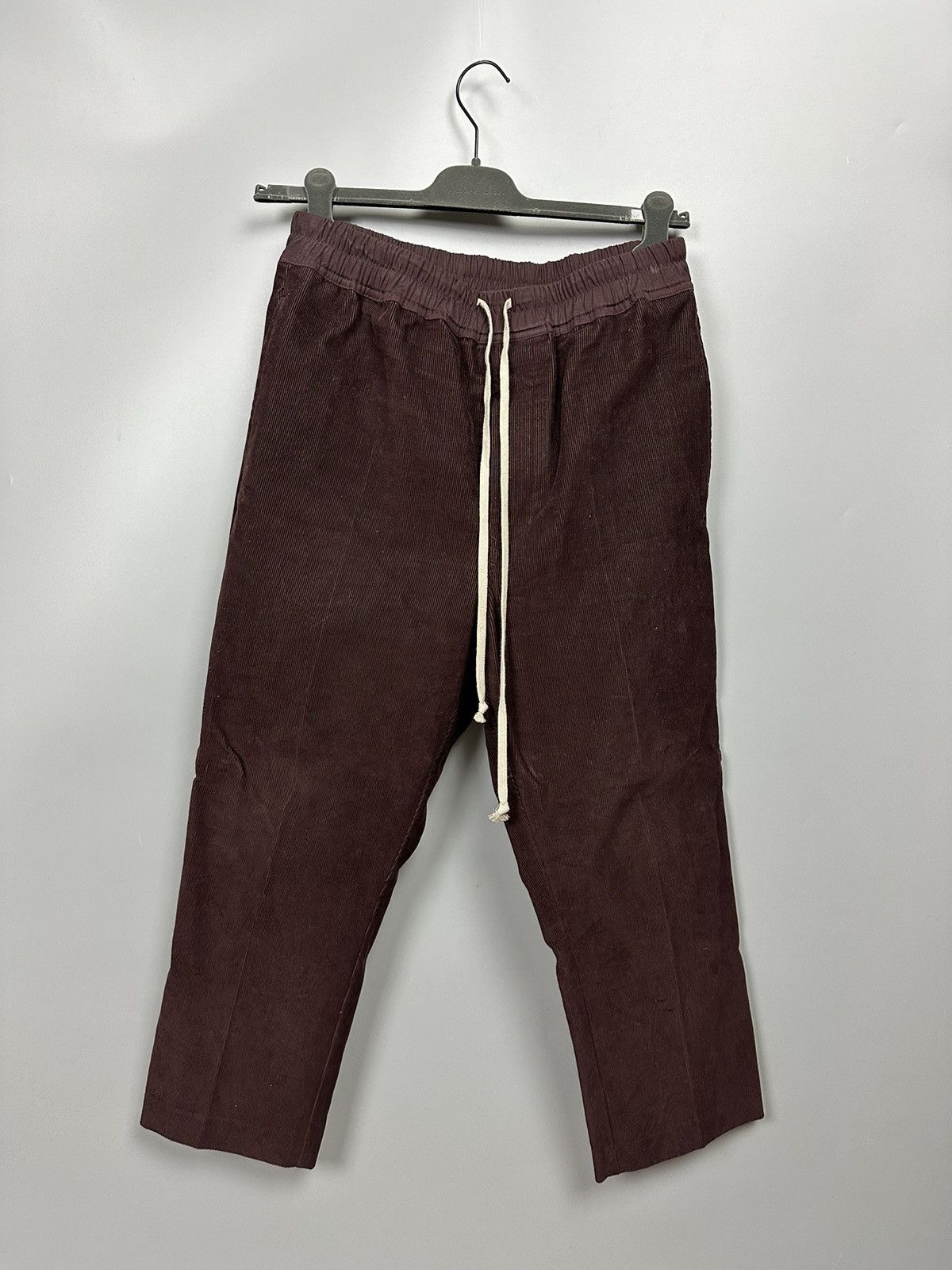 Rick Owens FW20 ‘PERFORMA’ Corduroy Cropped Pants Size US 34 / EU 50 - 4 Thumbnail