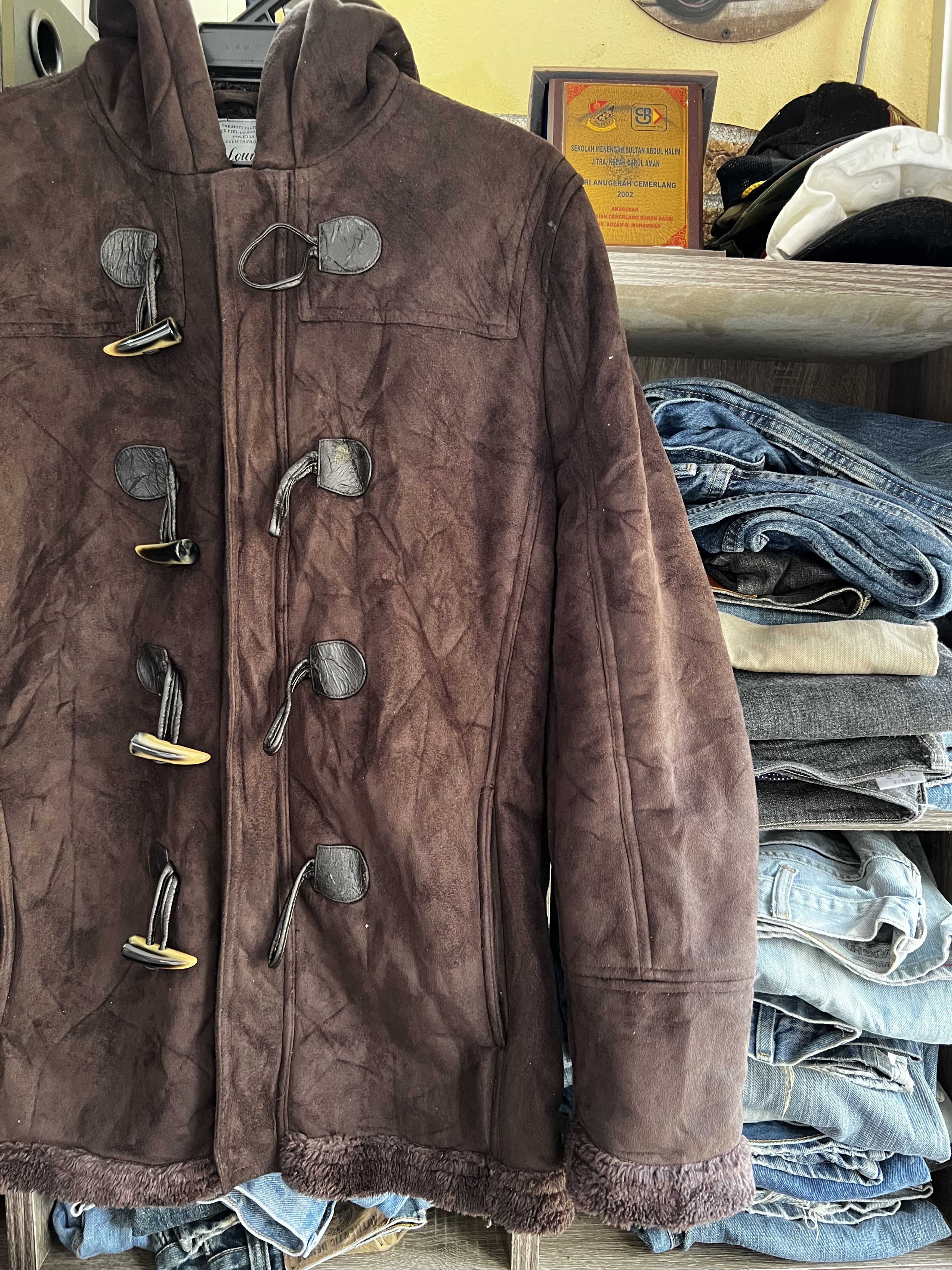 Other 🔥Louis Chavlon Shearling Leather Suede Duffle Jackets Size US M / EU 48-50 / 2 - 3 Thumbnail