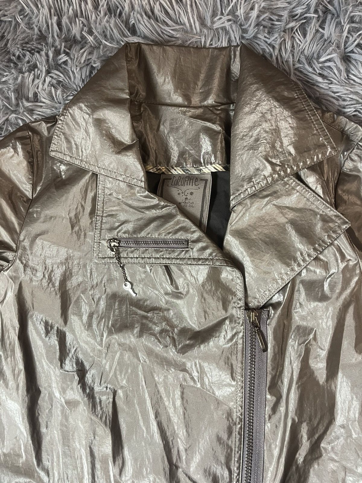 Designer × Vintage Cop. Copine avant garde metallic trench coat Y2K Size S / US 4 / IT 40 - 5 Thumbnail