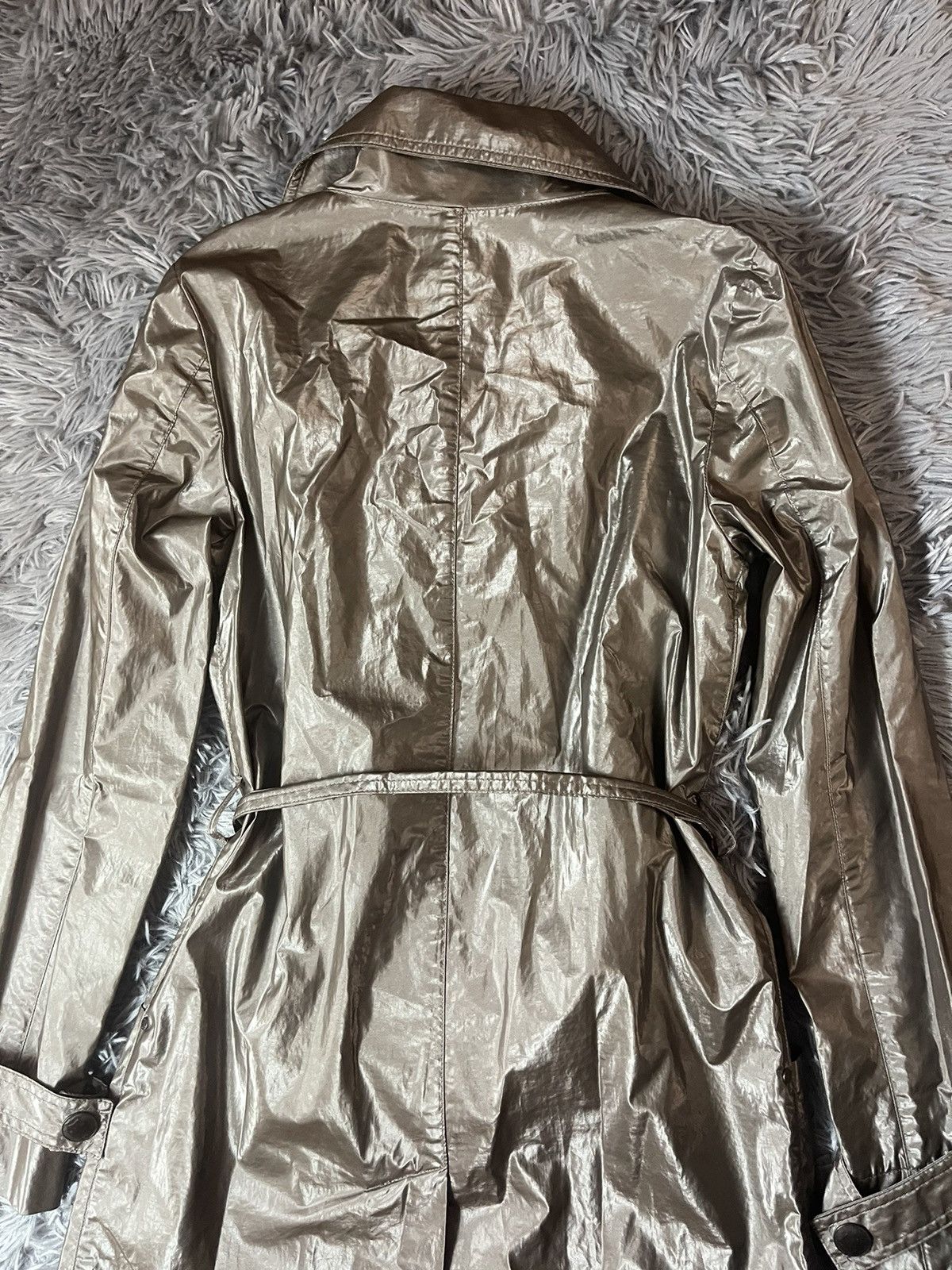 Designer × Vintage Cop. Copine avant garde metallic trench coat Y2K Size S / US 4 / IT 40 - 13 Thumbnail
