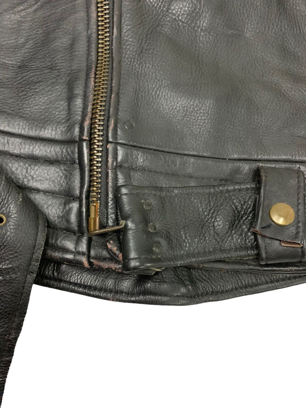 Genuine Leather 🔥RARE VTG BIKERS LEATHER JACKETS DOUBLE COLLAR Size US M / EU 48-50 / 2 - 4 Thumbnail