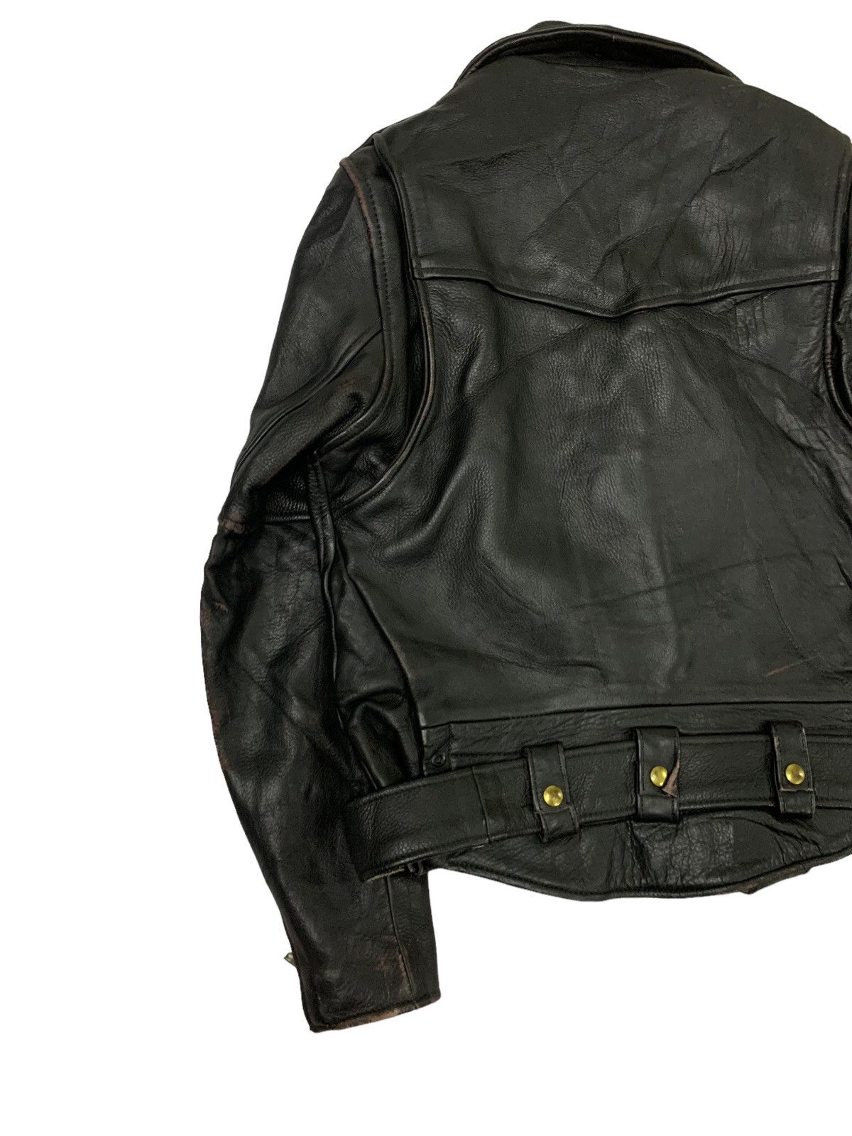 Genuine Leather 🔥RARE VTG BIKERS LEATHER JACKETS DOUBLE COLLAR Size US M / EU 48-50 / 2 - 7 Thumbnail