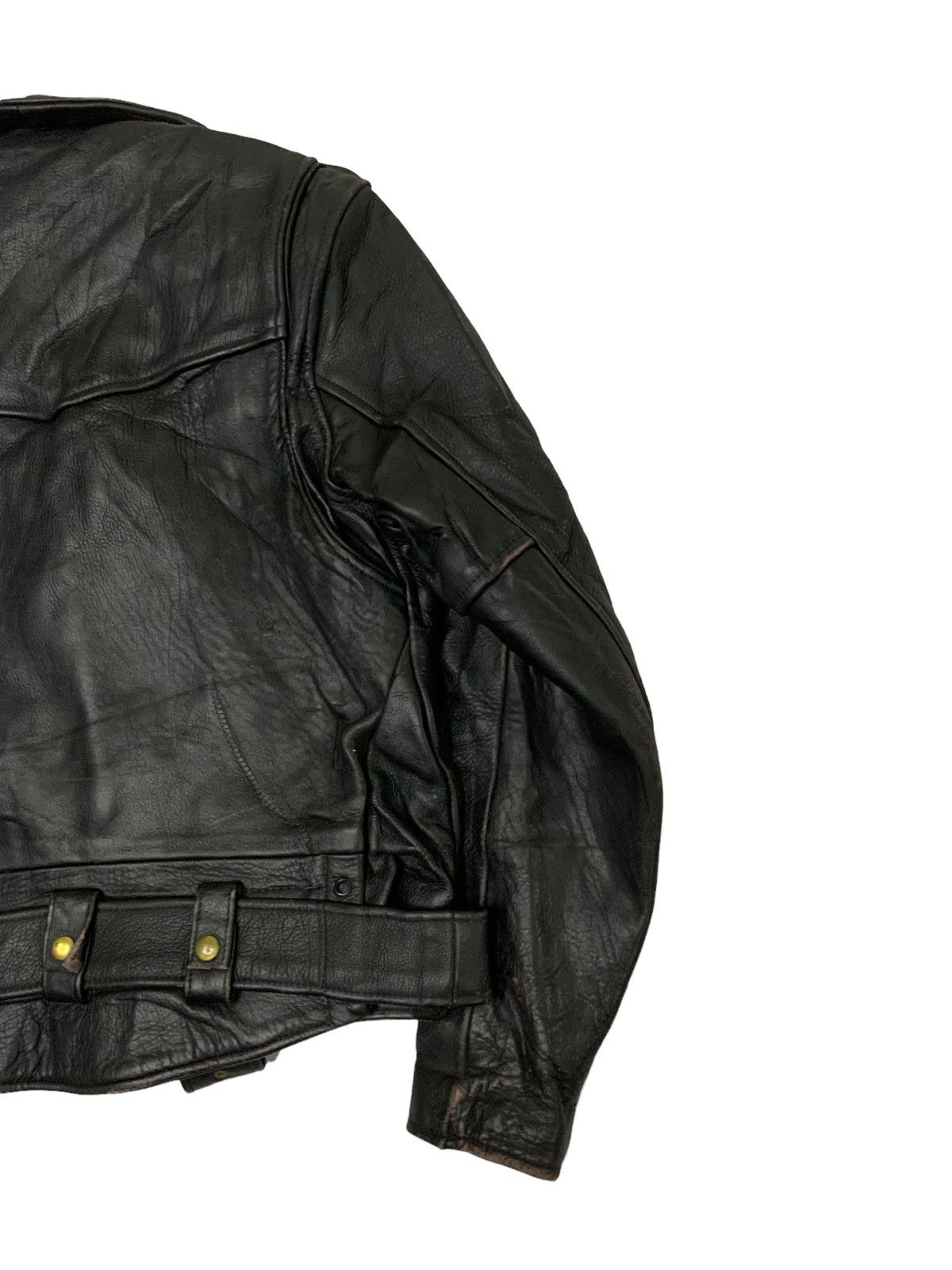 Genuine Leather 🔥RARE VTG BIKERS LEATHER JACKETS DOUBLE COLLAR Size US M / EU 48-50 / 2 - 8 Thumbnail
